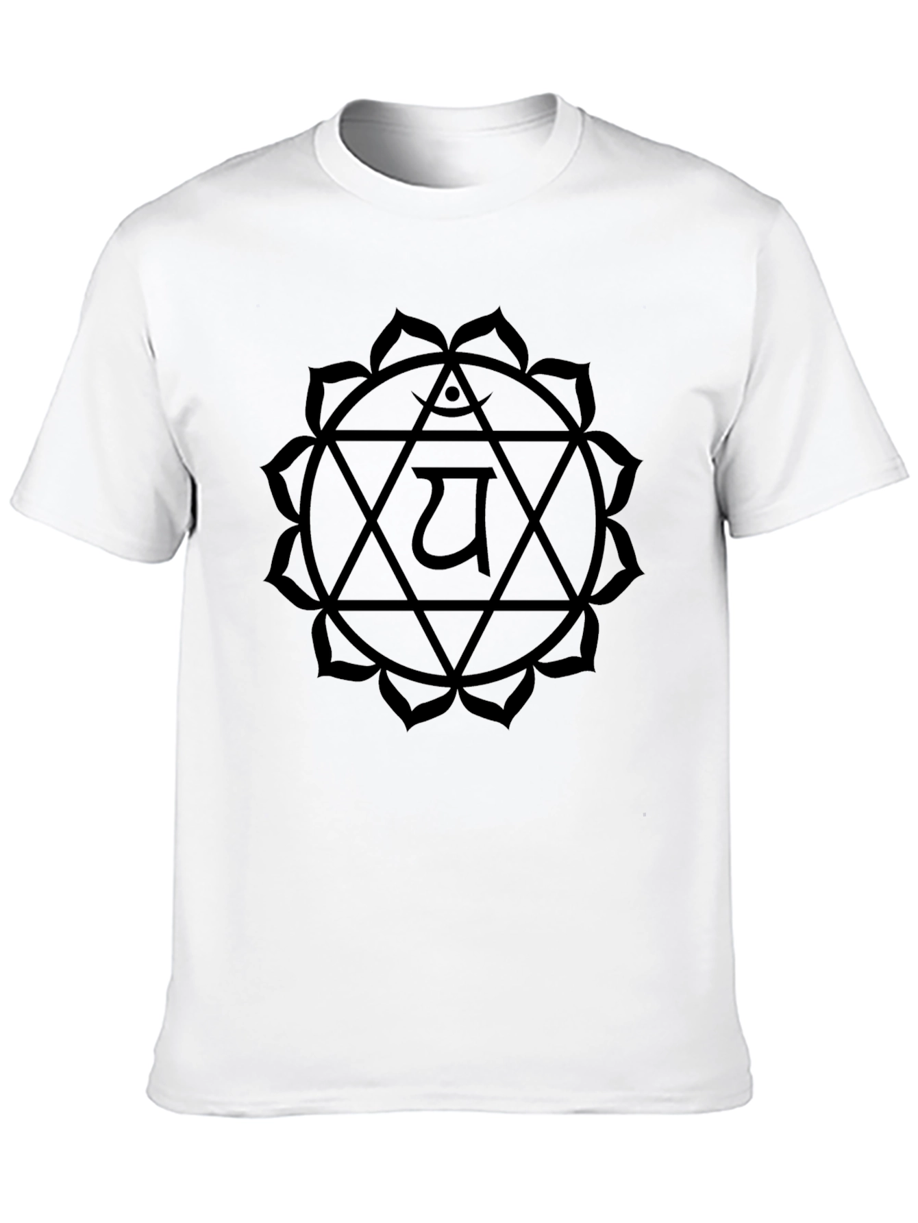Black Chakra Graphic Tee - Mens Meditative Fashion