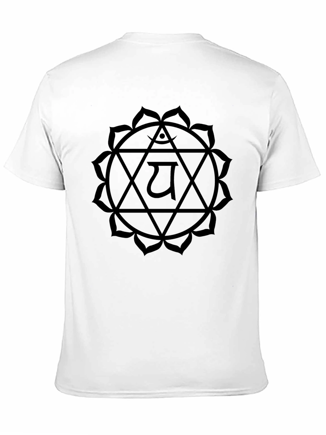 Black Chakra Graphic Tee - Mens Meditative Fashion