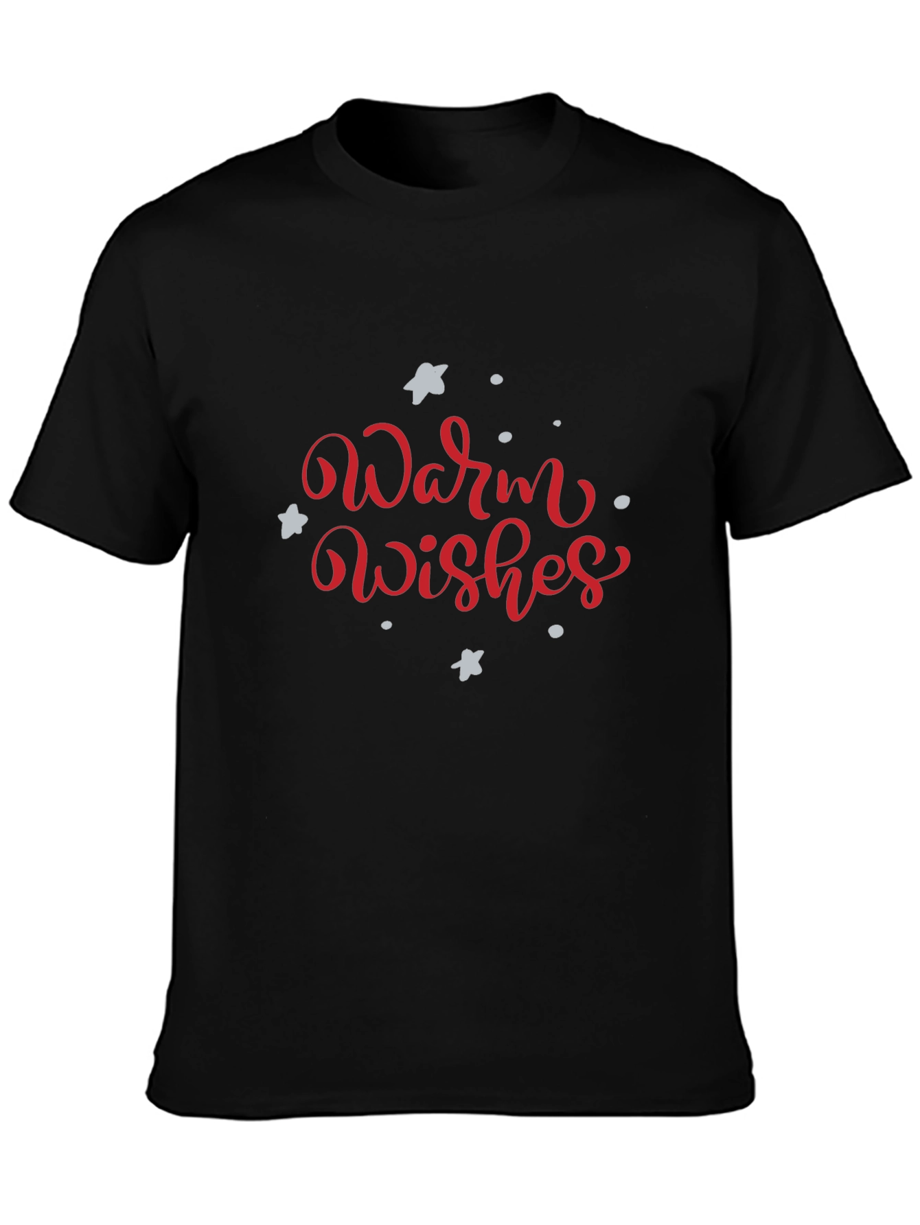 Warm Wishes Graphic Tee - Black Holiday Shirt