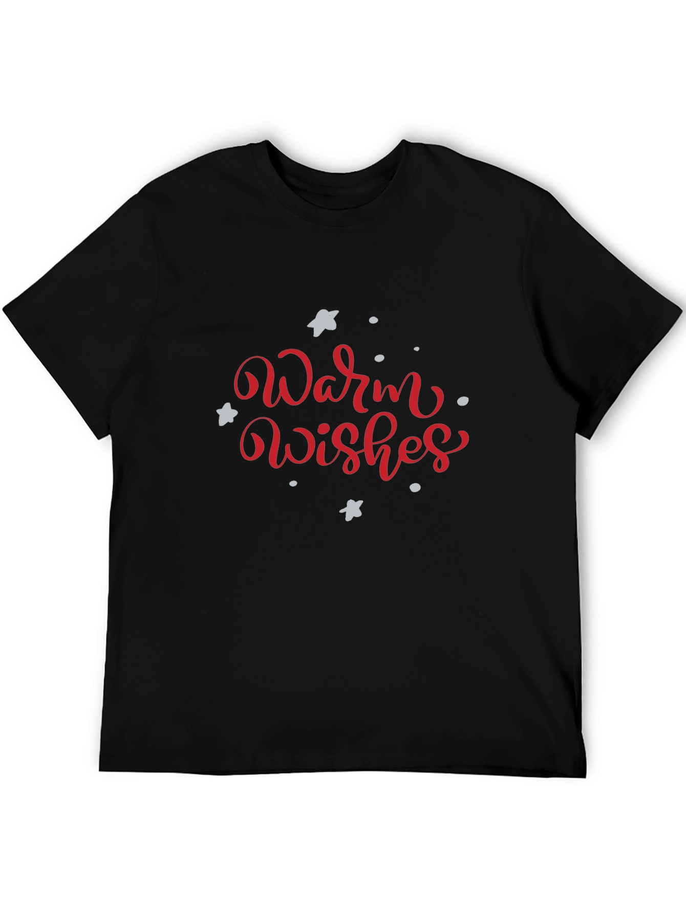 Warm Wishes Graphic Tee - Black Holiday Shirt