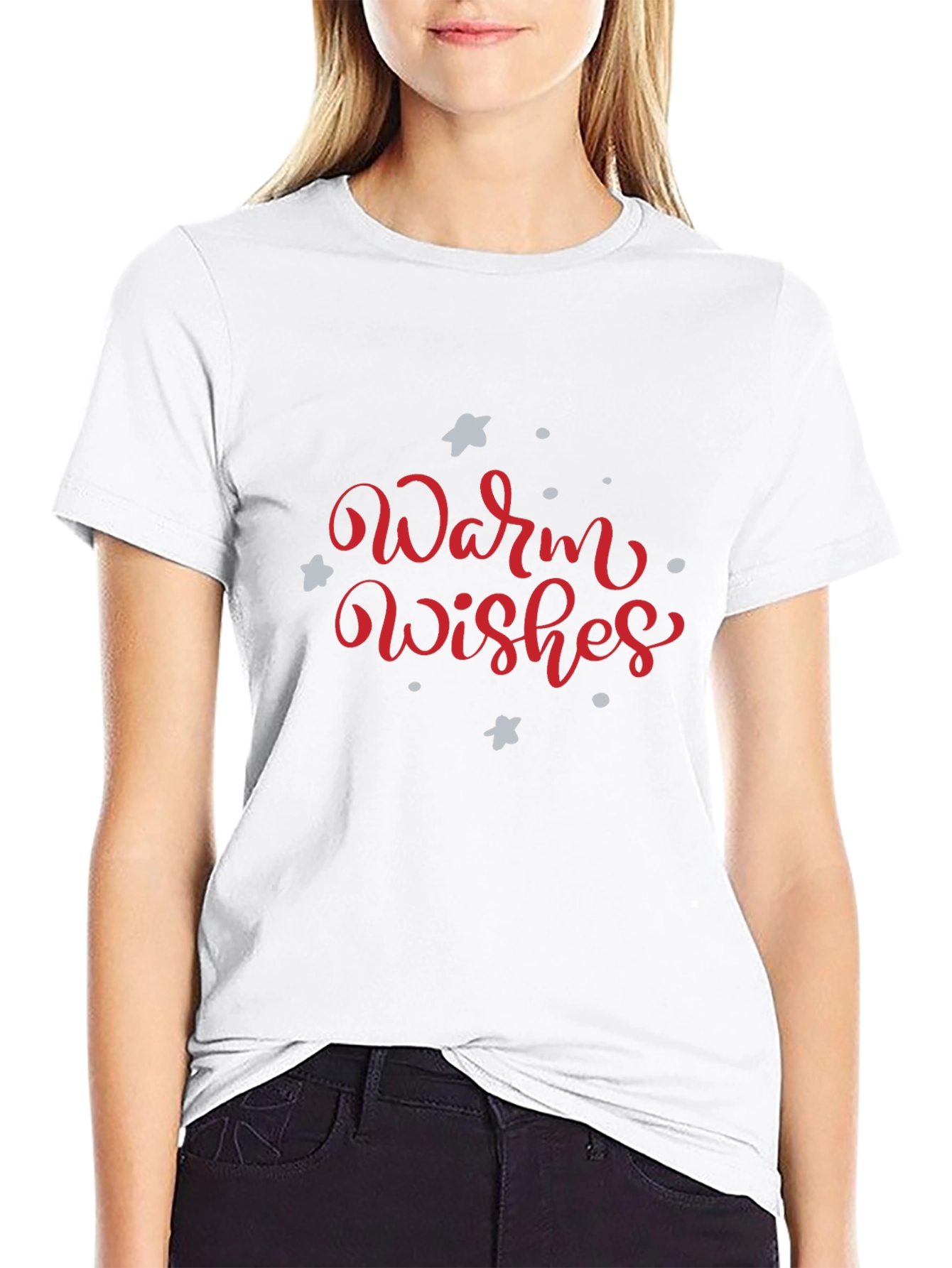 Warm Wishes Graphic Tee - Black Holiday Shirt