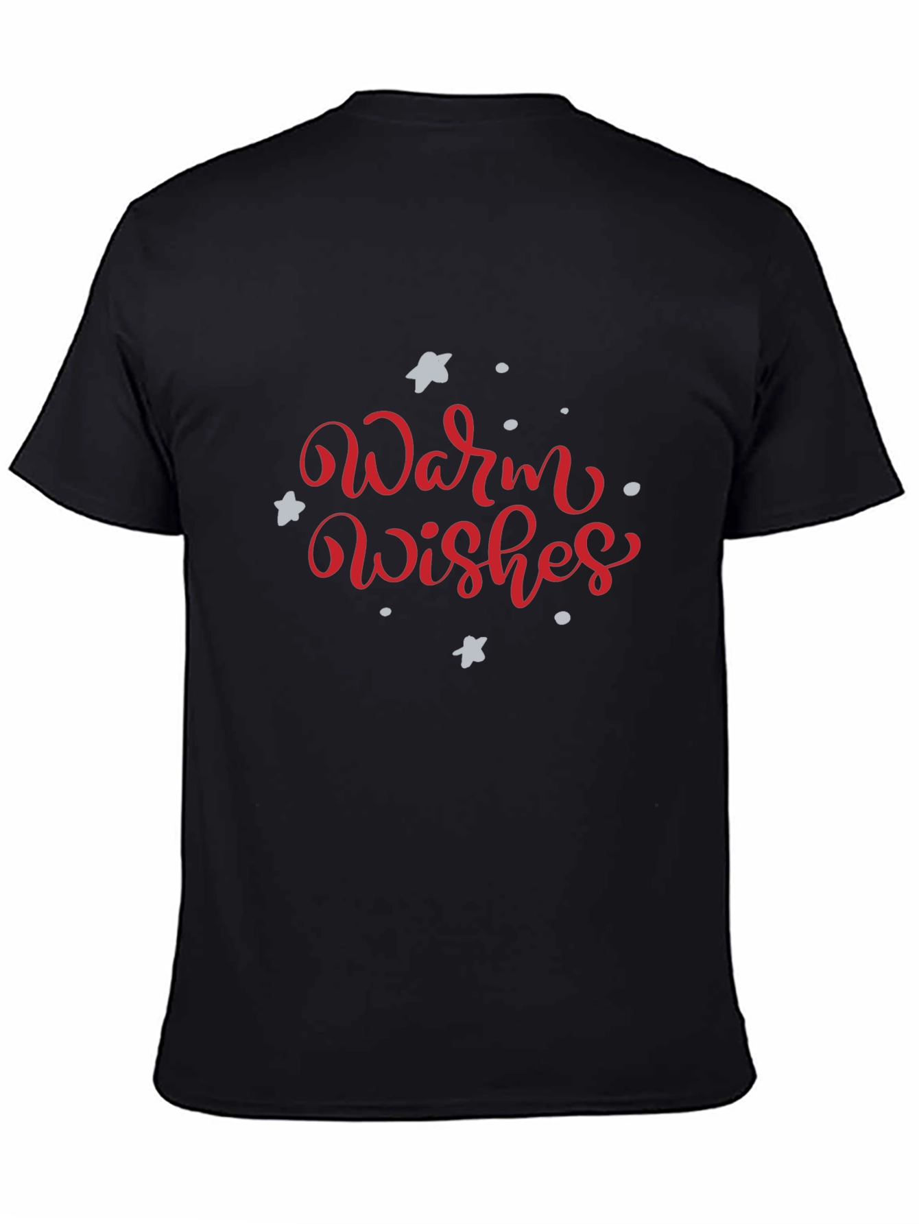 Warm Wishes Graphic Tee - Black Holiday Shirt