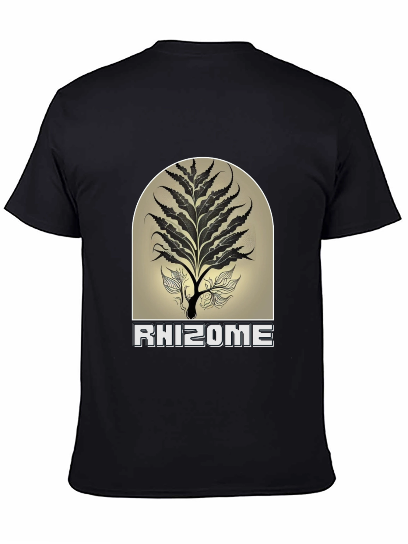 Rhizome Graphic Print Black T-Shirt