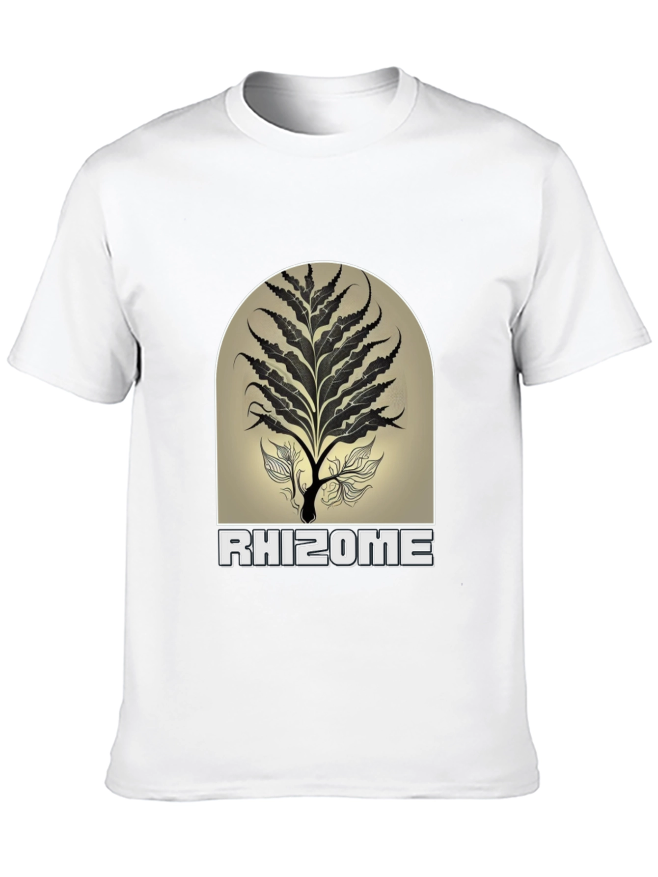 Rhizome Graphic Print Black T-Shirt