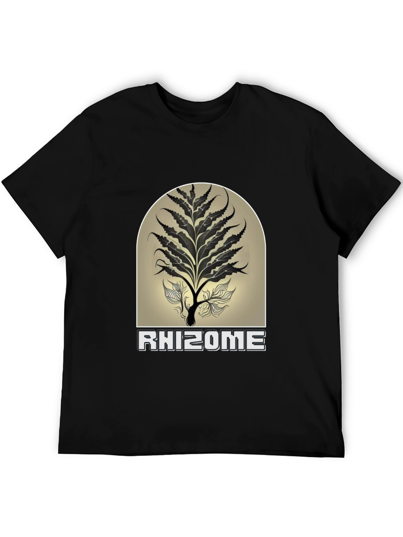 Rhizome Graphic Print Black T-Shirt