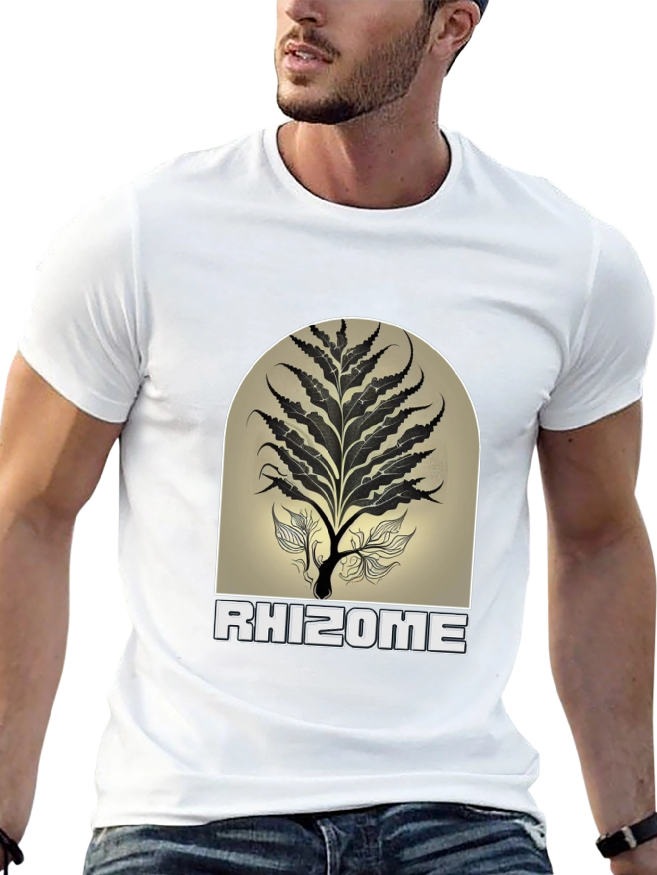 Rhizome Graphic Print Black T-Shirt