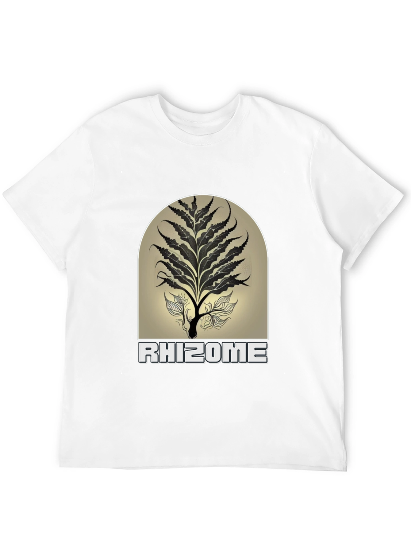 Rhizome Graphic Print Black T-Shirt