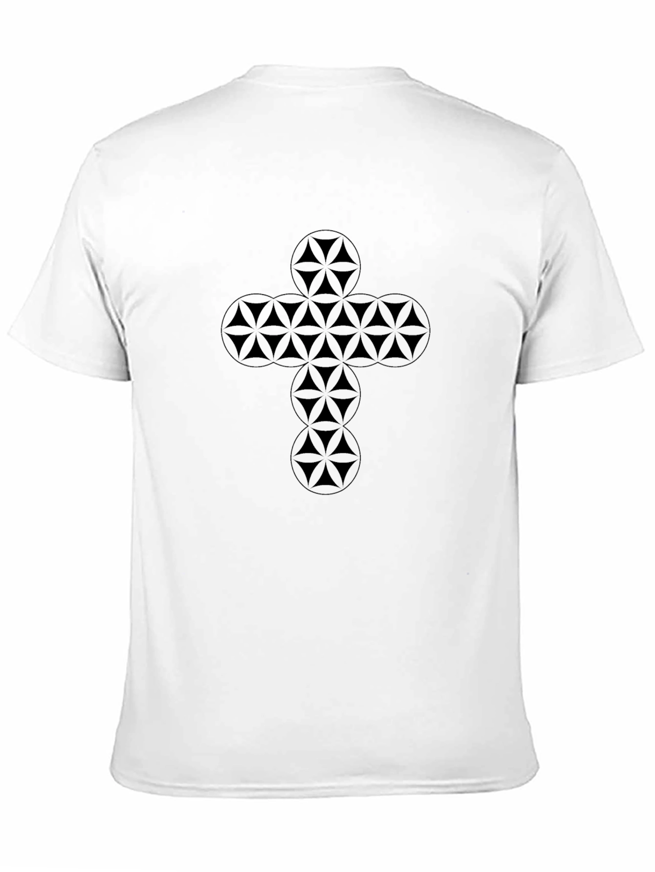 Geometric Cross Black T-Shirt