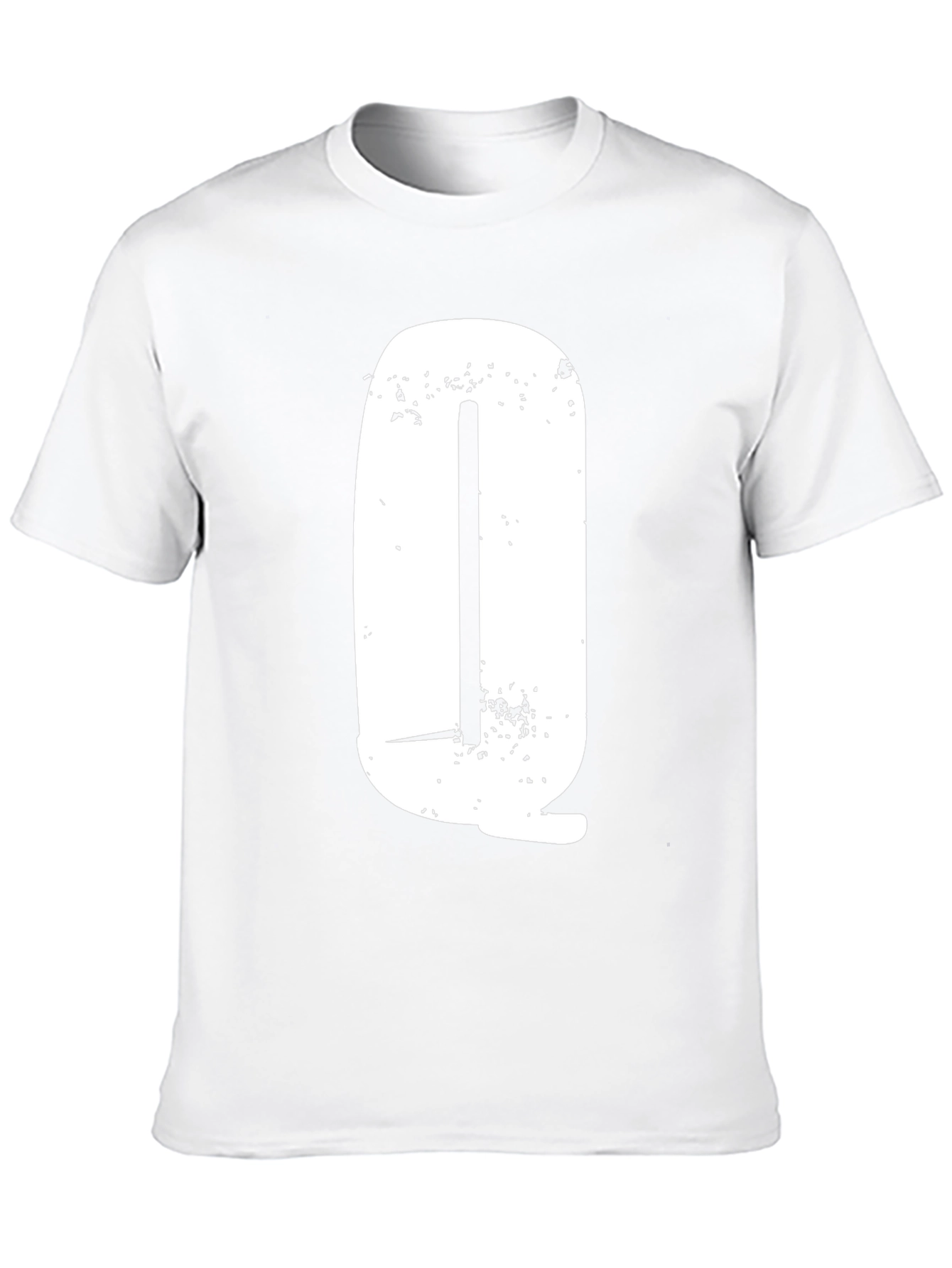 Distressed Letter Q Graphic T-Shirt