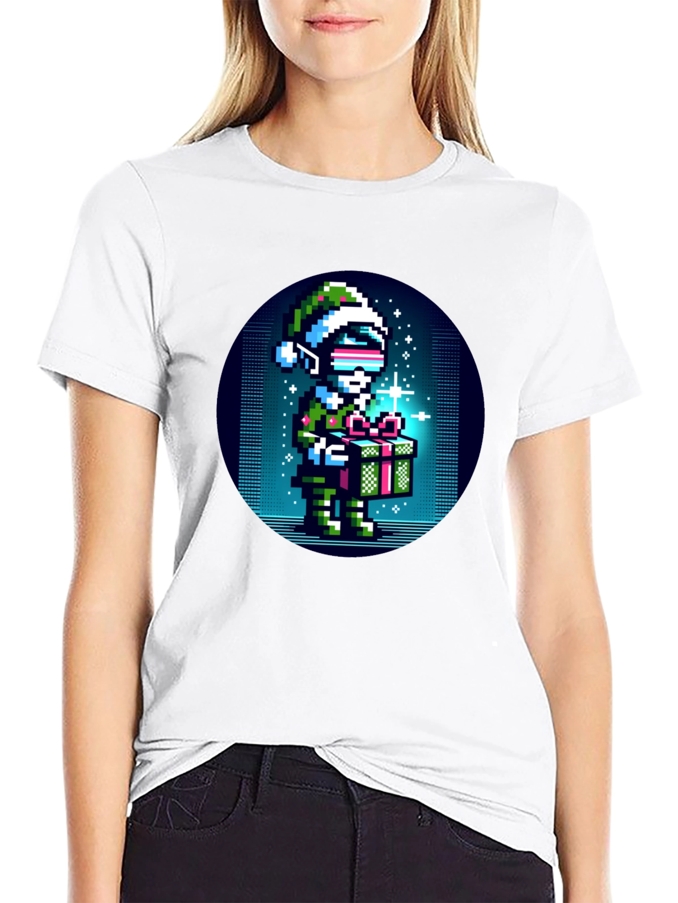 Pixel Art Christmas Elf T-Shirt