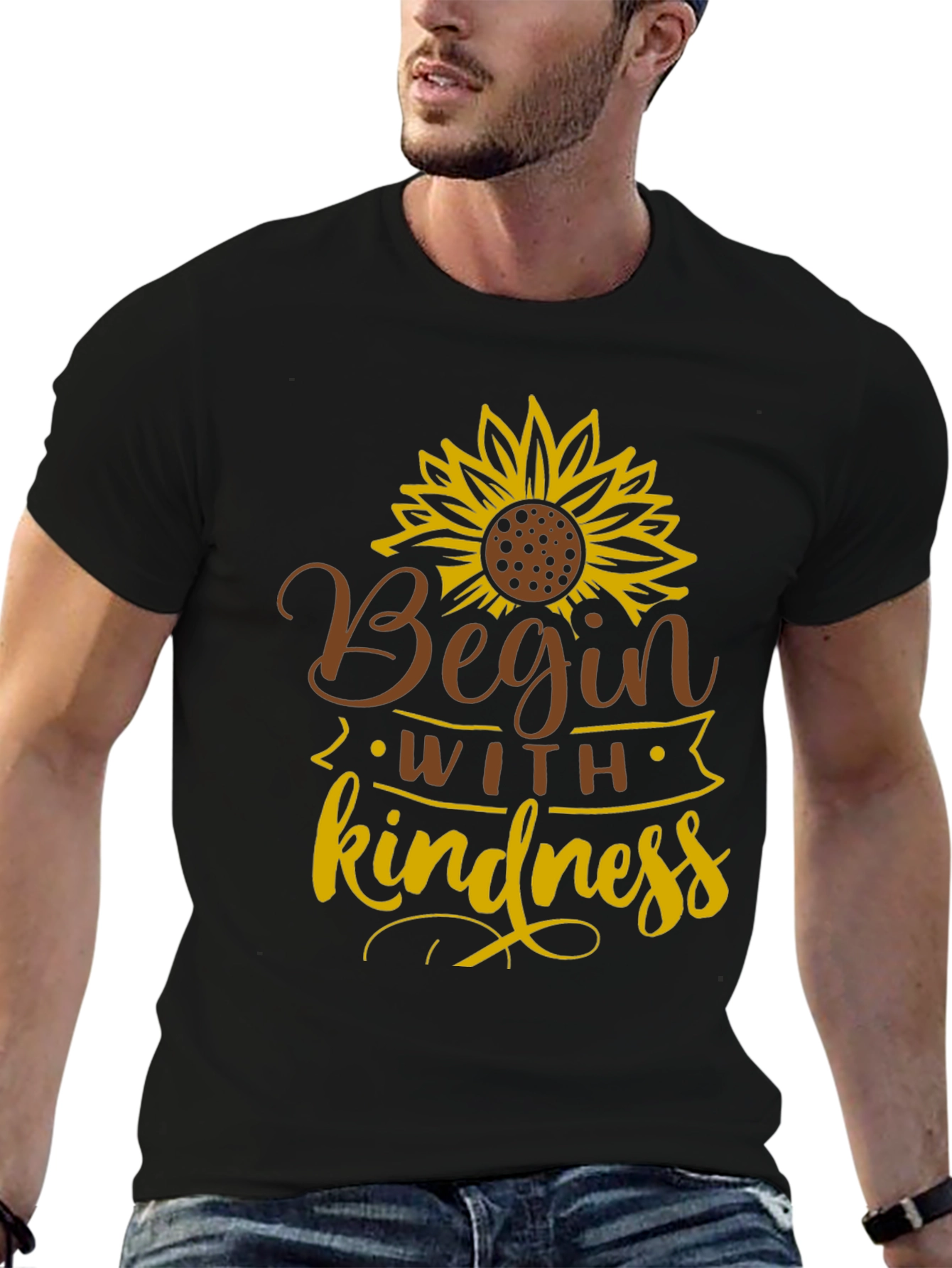 Begin with Kindness Sunflower Graphic Tee