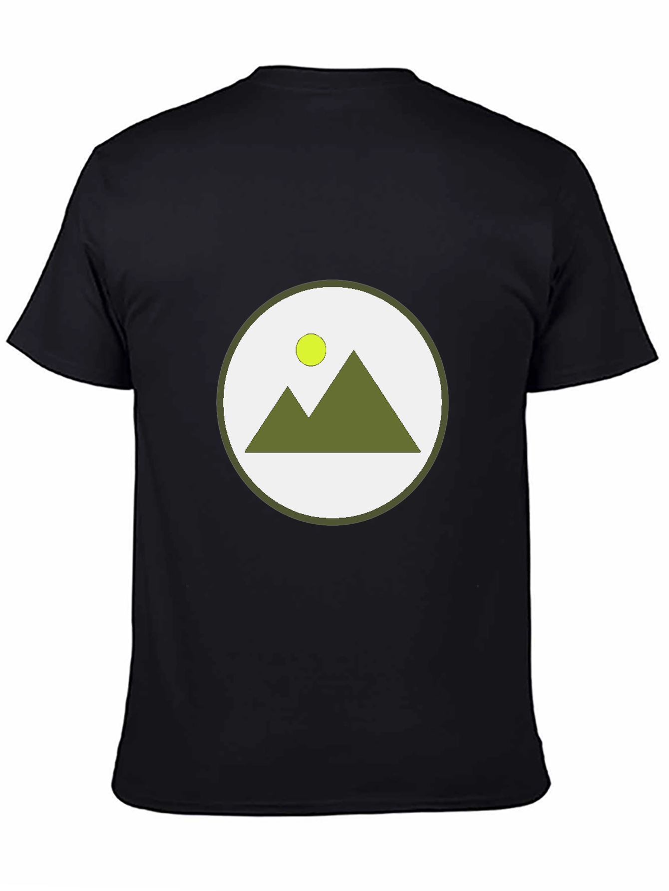 Mountain Scene Graphic Tee - Black