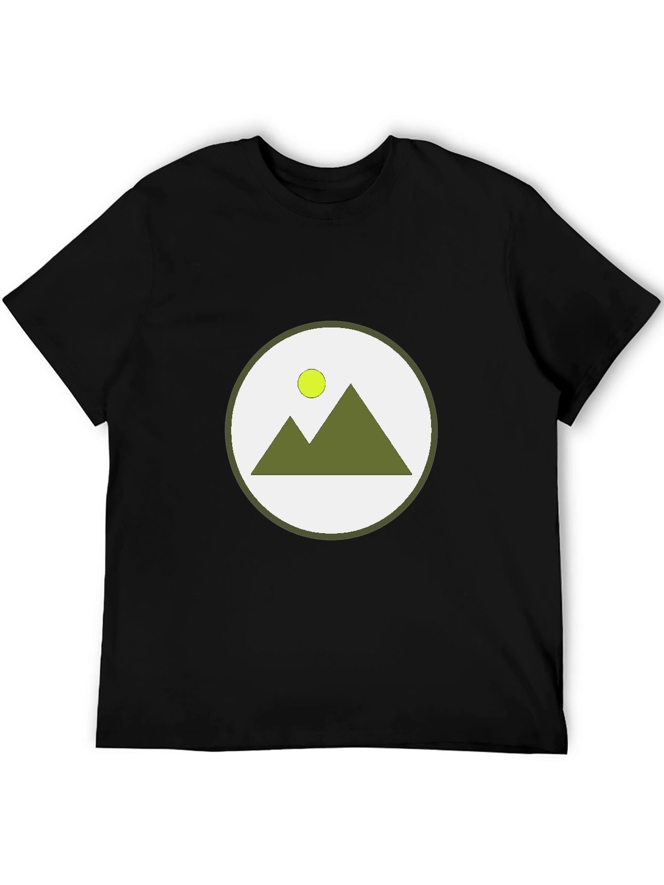 Mountain Scene Graphic Tee - Black