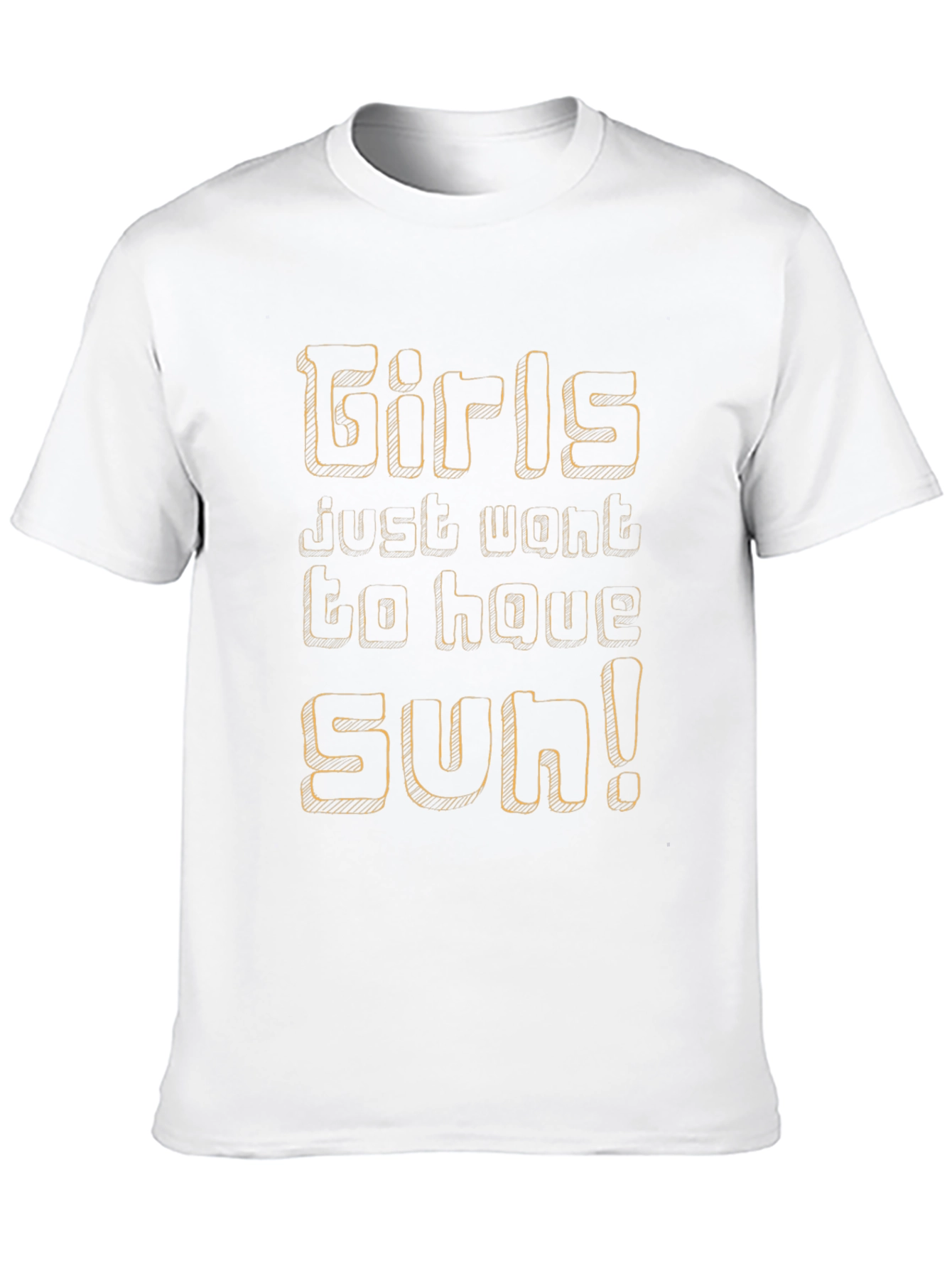 Girls Just Want to Have Sun! Black Graphic Tee