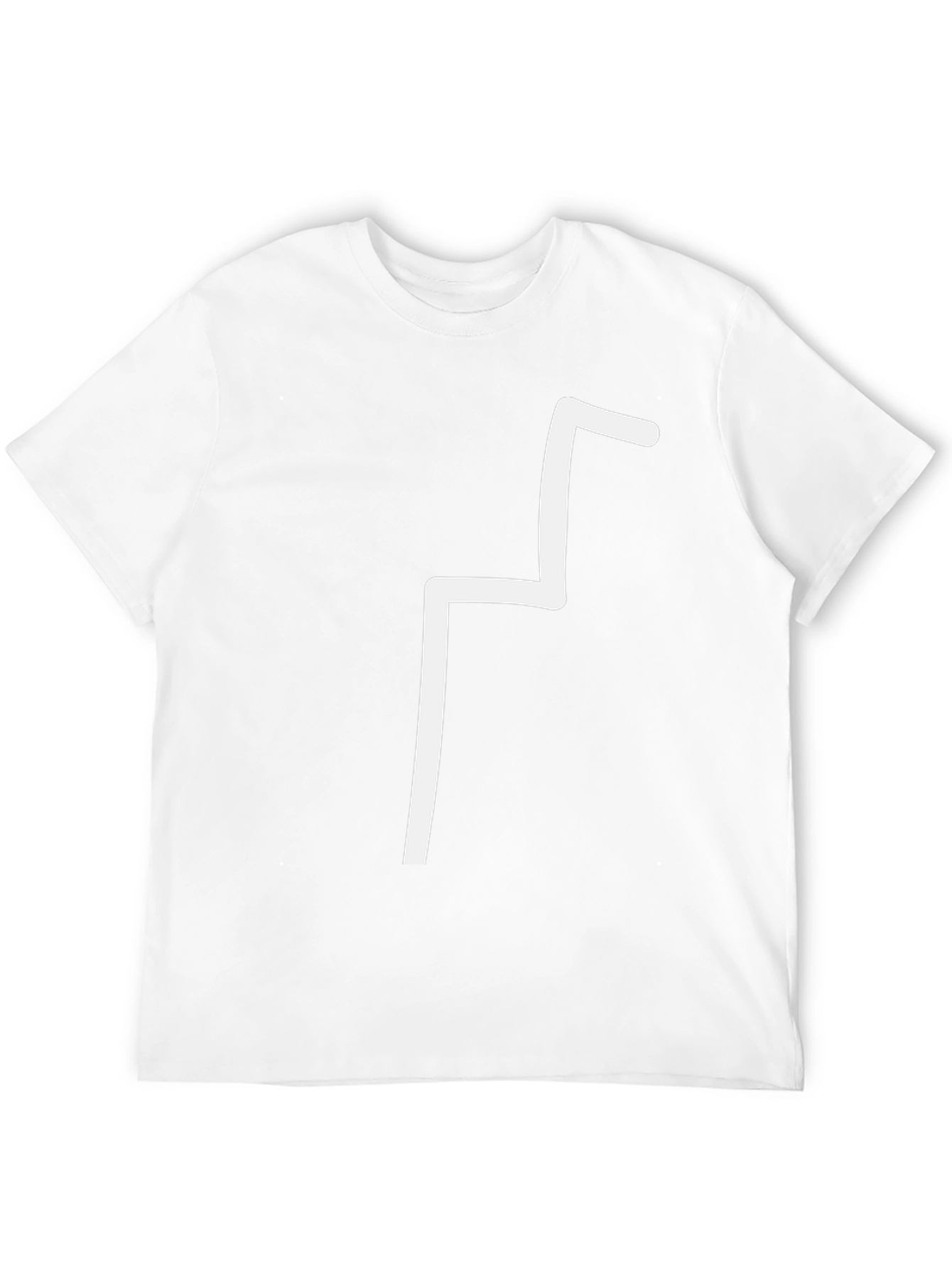 Minimalist Line Art Black T-Shirt