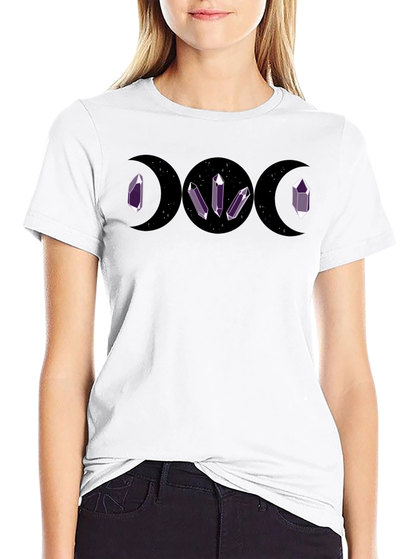 Triple Moon Goddess Crystal T-Shirt