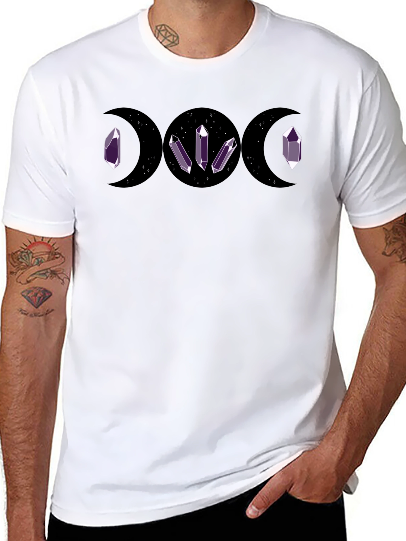 Triple Moon Goddess Crystal T-Shirt