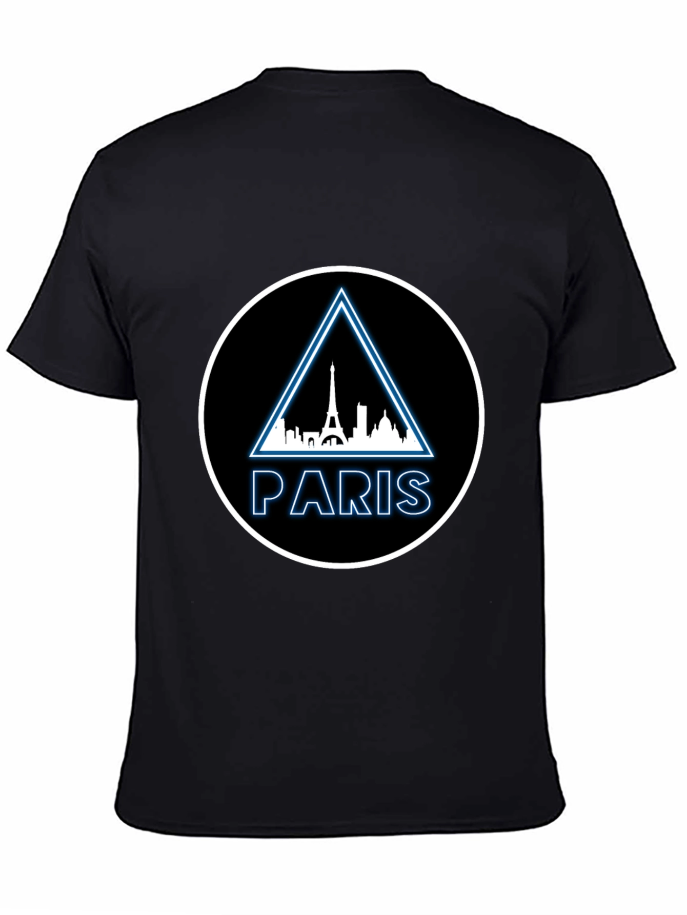Paris Skyline Graphic Tee - Modern Black T-Shirt