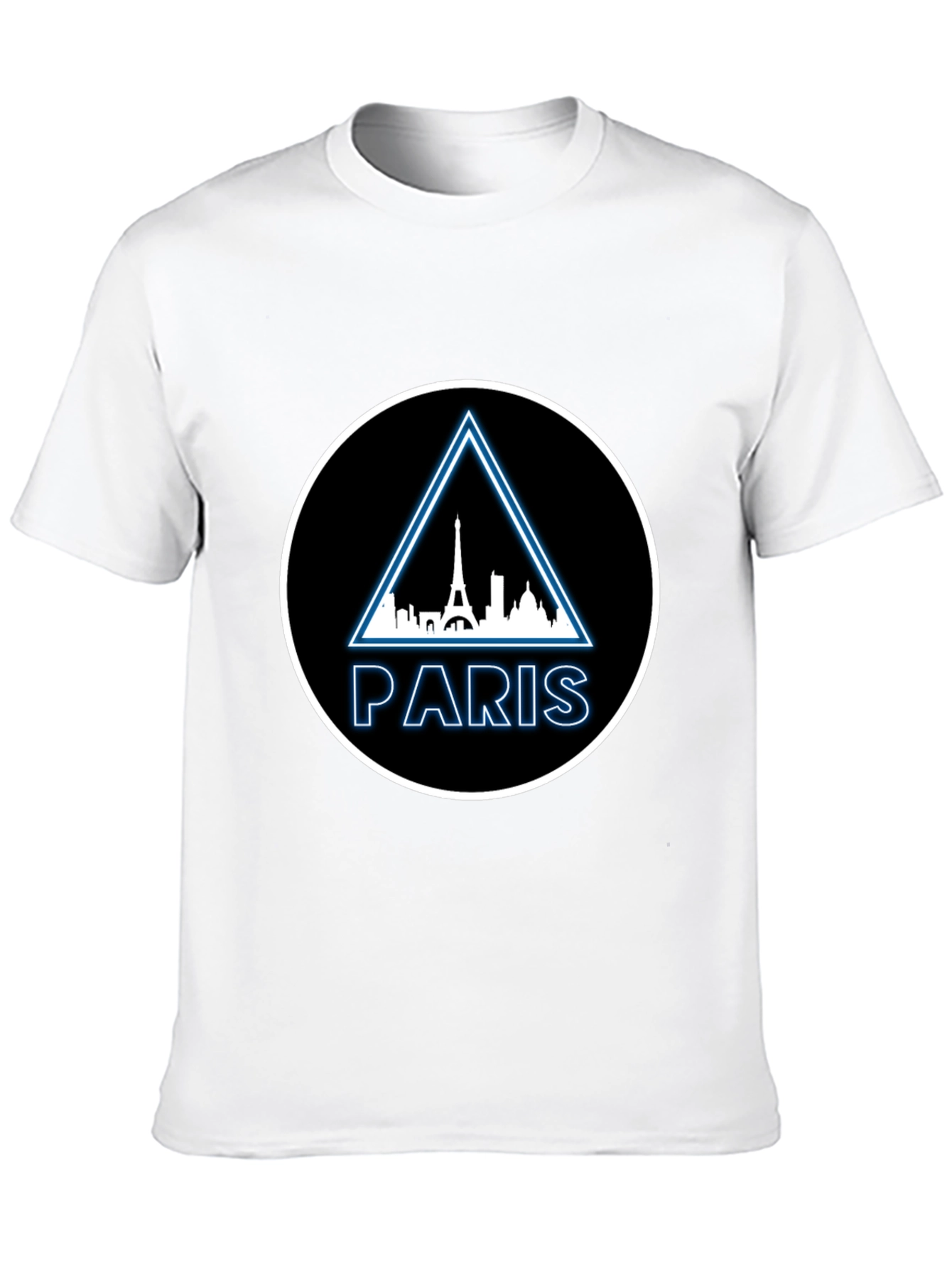 Paris Skyline Graphic Tee - Modern Black T-Shirt