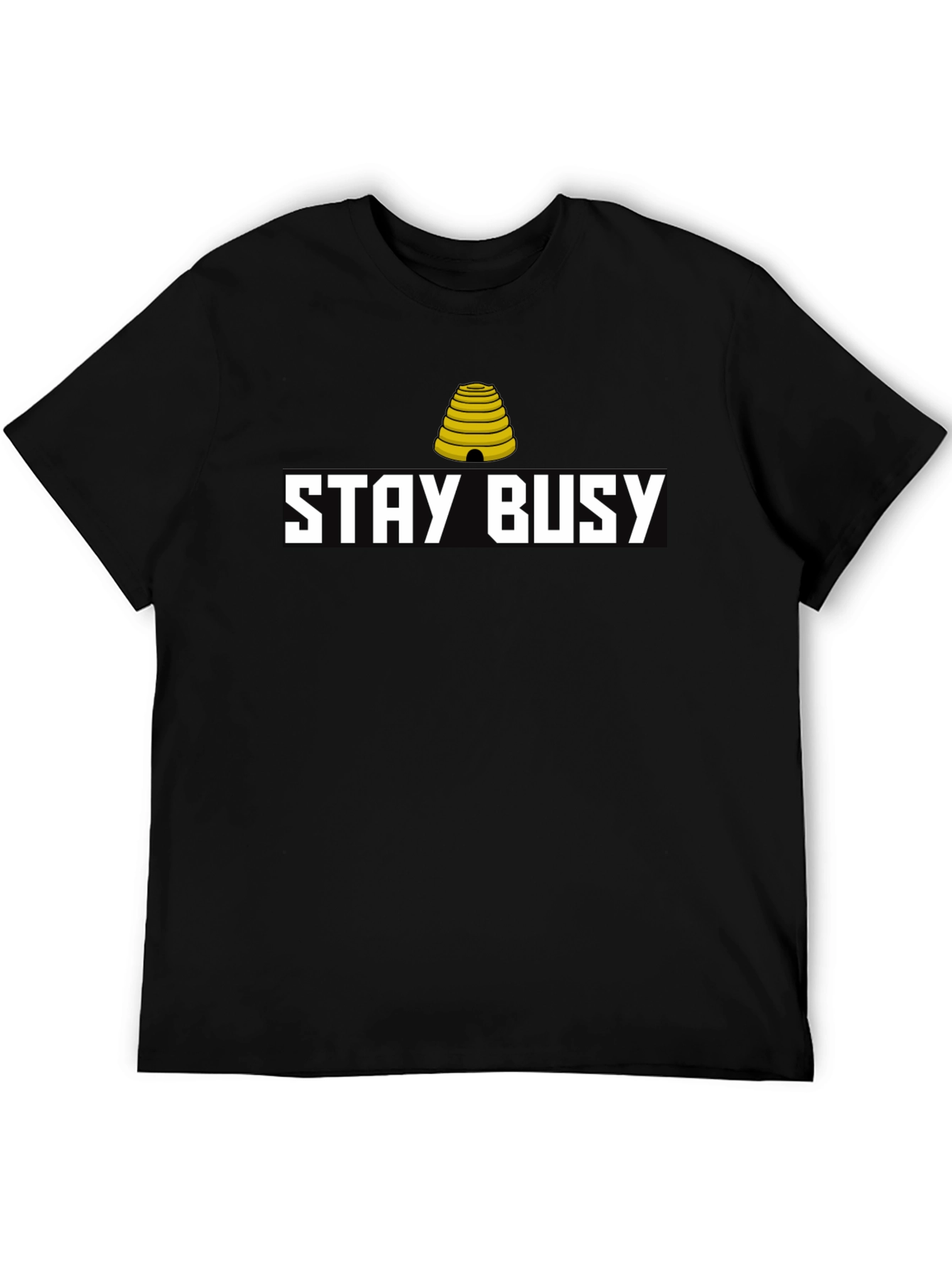 Stay Busy Graphic Tee - Black Casual Shirt