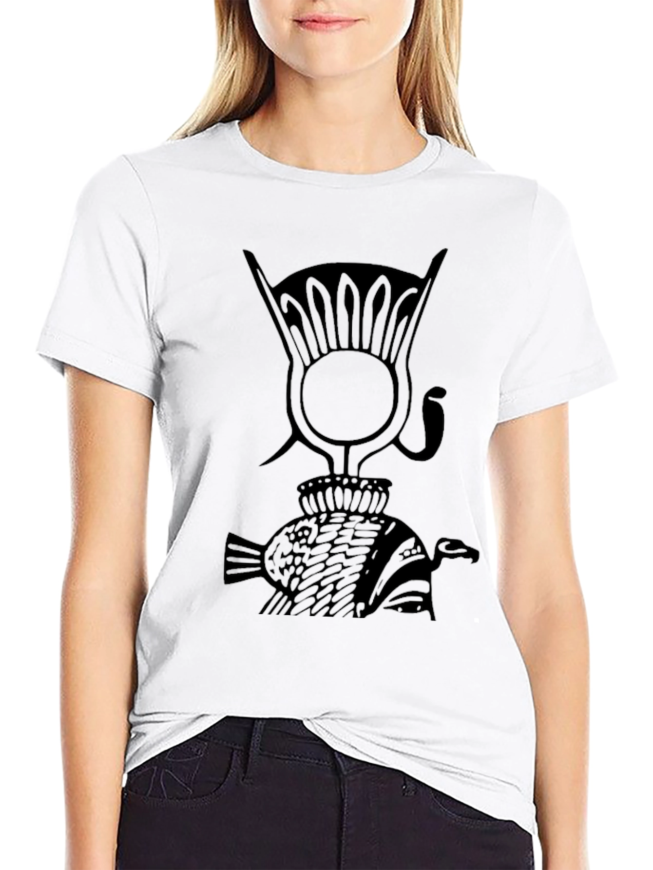 Egyptian Hieroglyph Black T-Shirt
