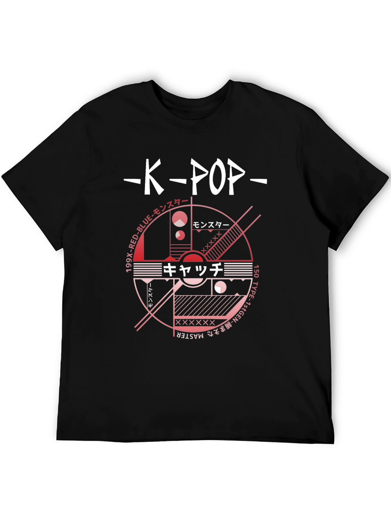 K-Pop Graphic Tee - Japanese Text Design