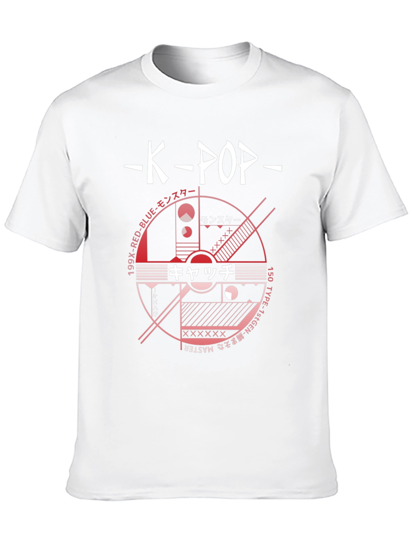 K-Pop Graphic Tee - Japanese Text Design