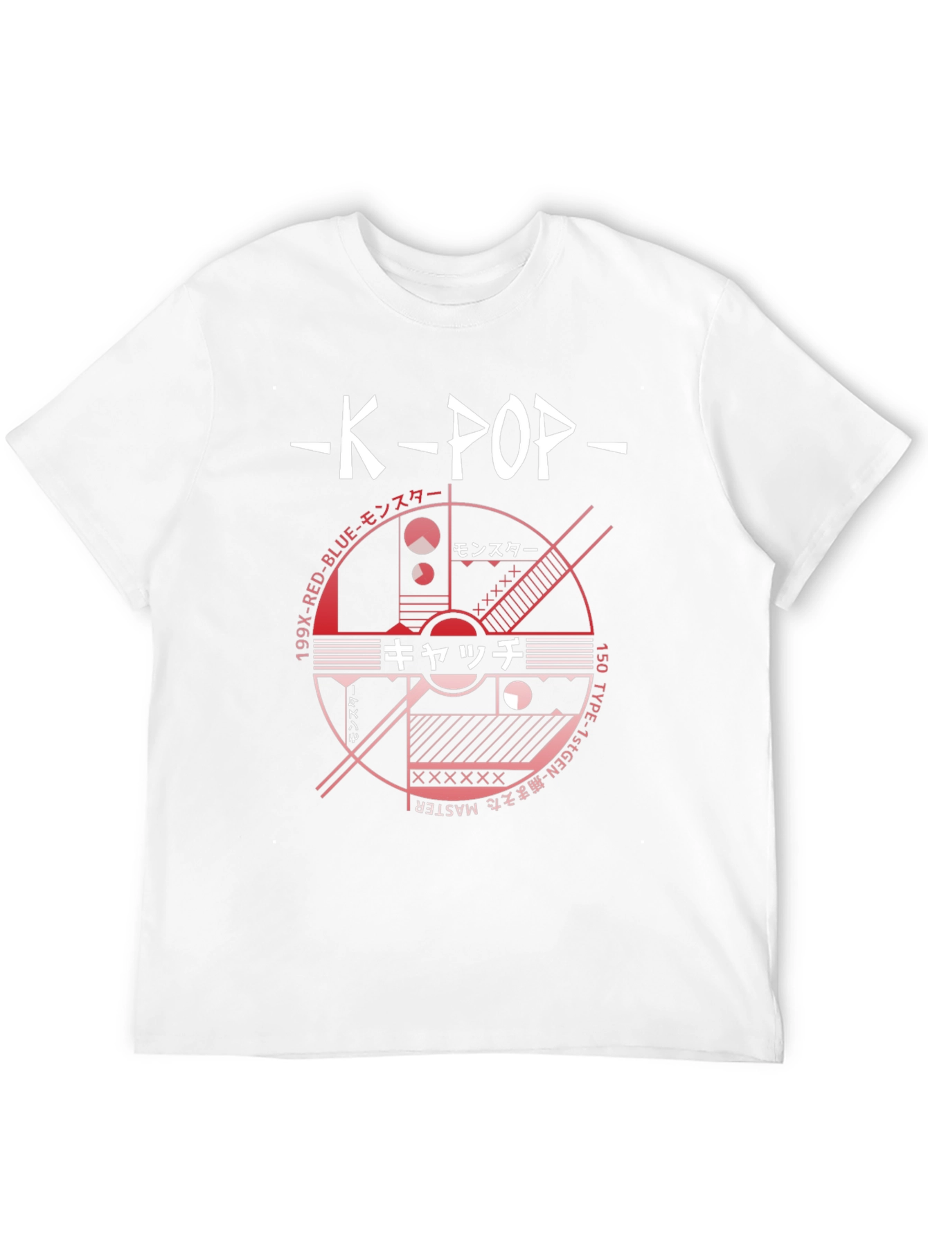 K-Pop Graphic Tee - Japanese Text Design