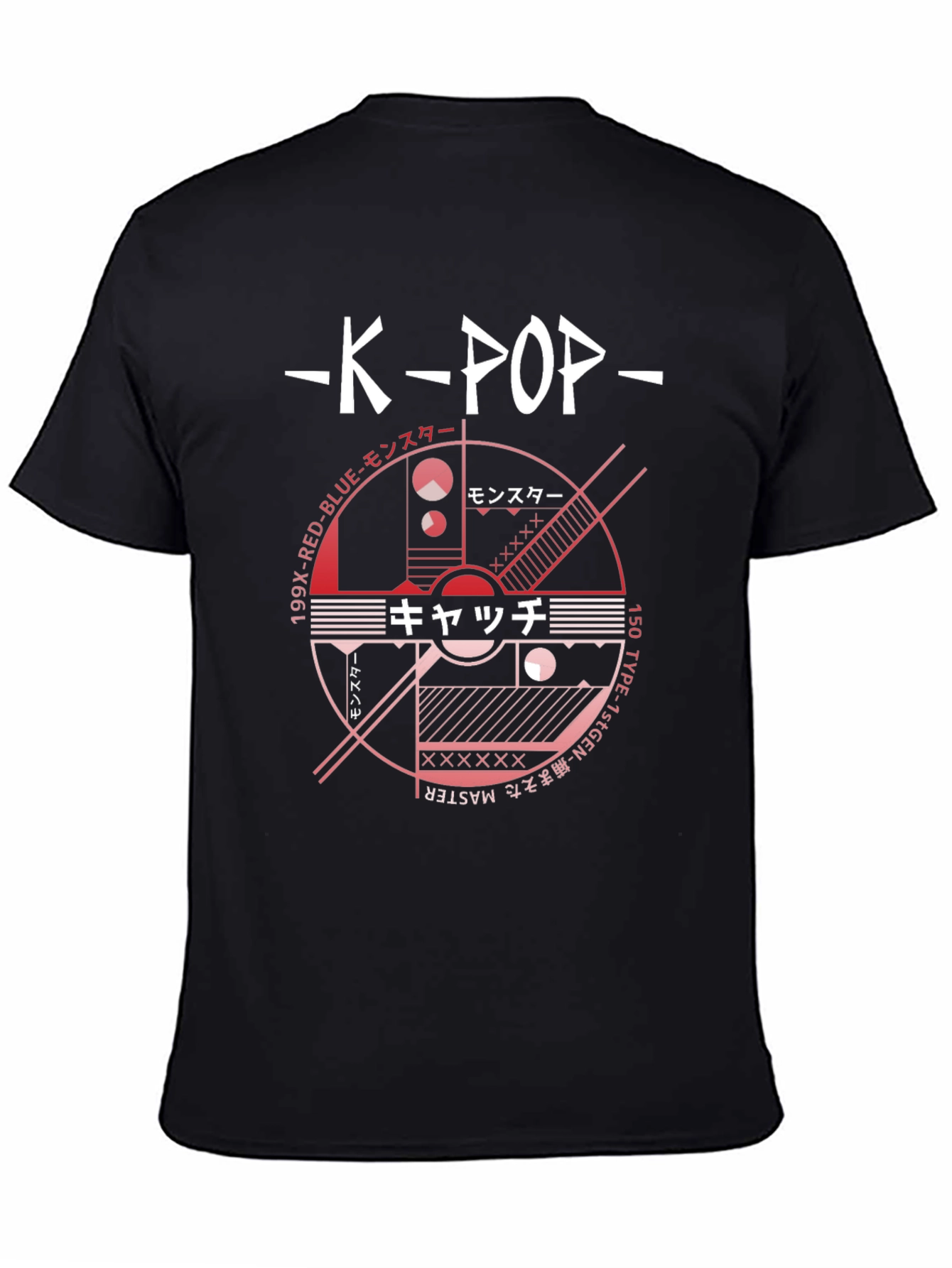 K-Pop Graphic Tee - Japanese Text Design