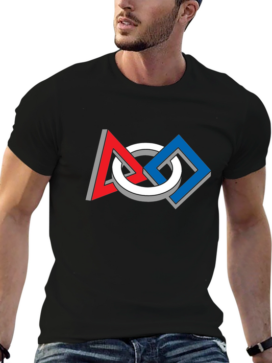 Geometric Optical Illusion Graphic Tee - Modern Art Shirt
