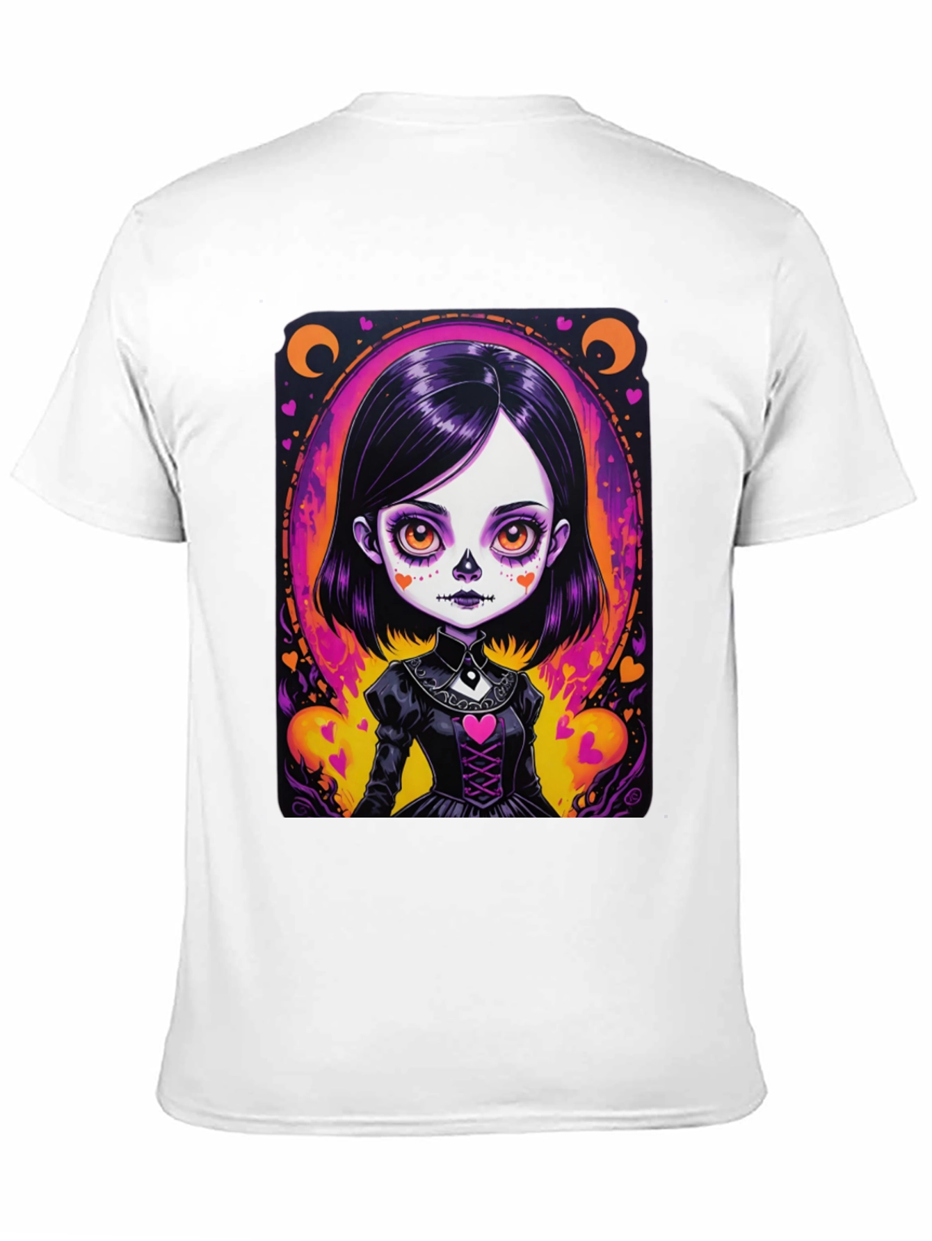Gothic Girl T-Shirt - Day of the Dead Style