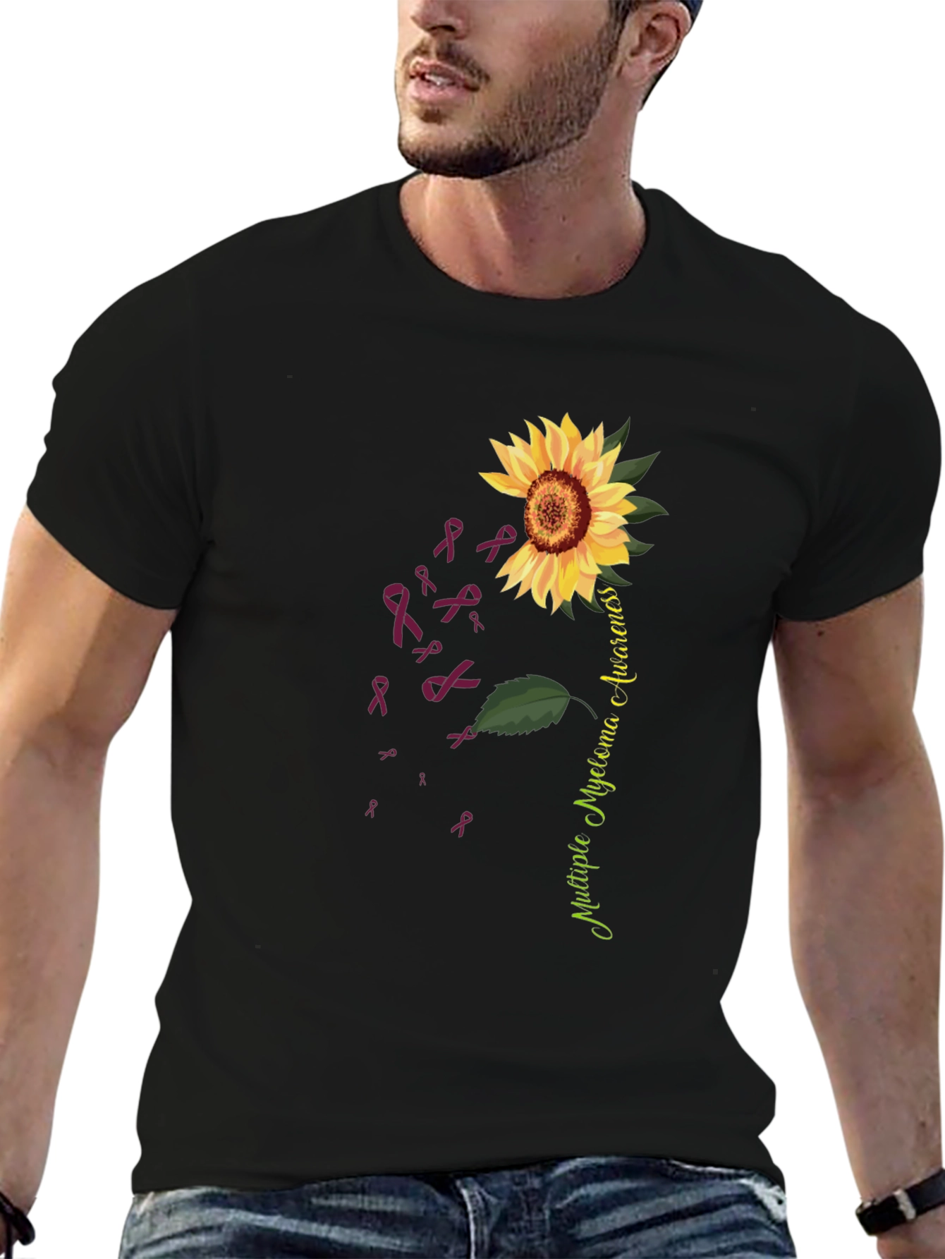 Multiple Myeloma Awareness Sunflower T-Shirt