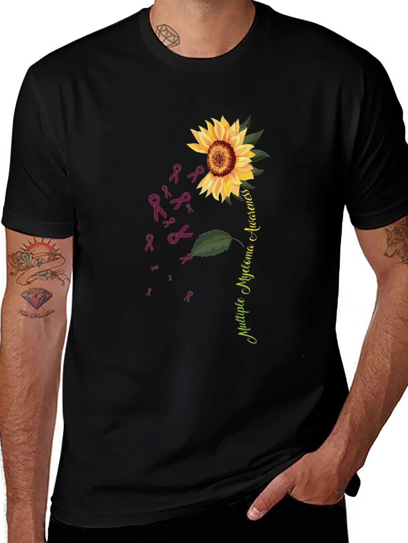 Multiple Myeloma Awareness Sunflower T-Shirt
