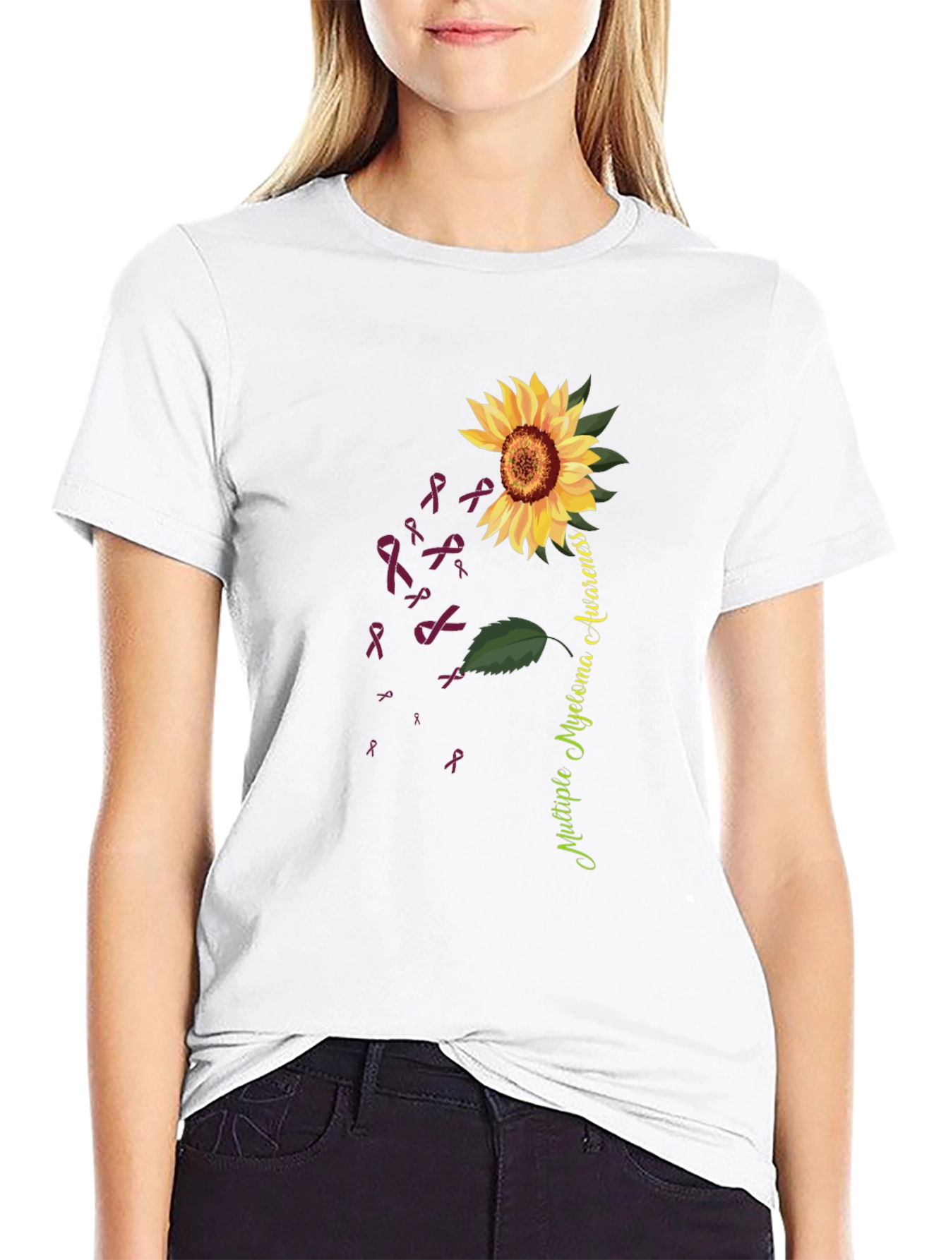 Multiple Myeloma Awareness Sunflower T-Shirt