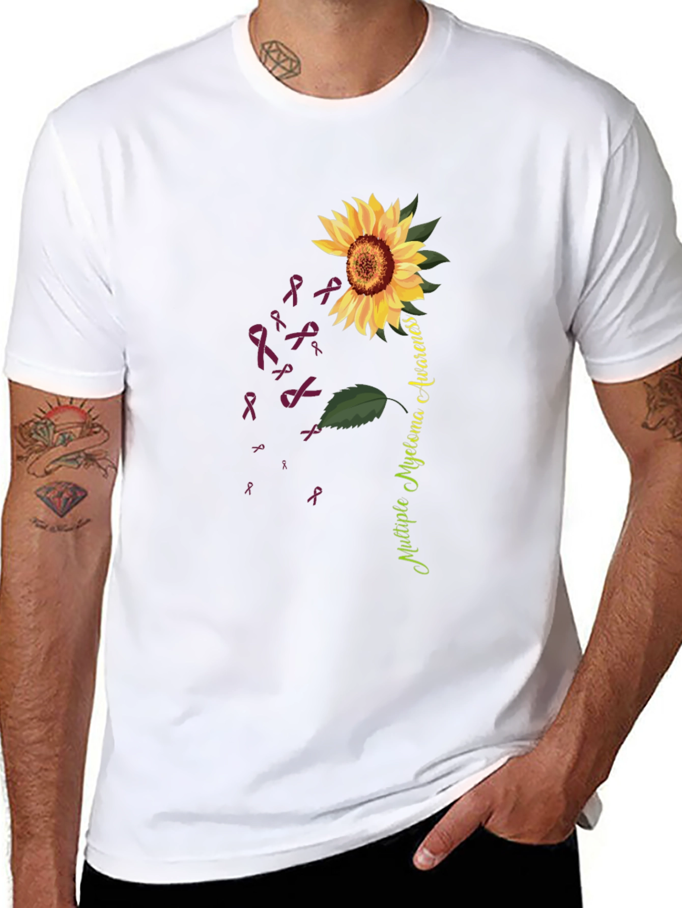 Multiple Myeloma Awareness Sunflower T-Shirt