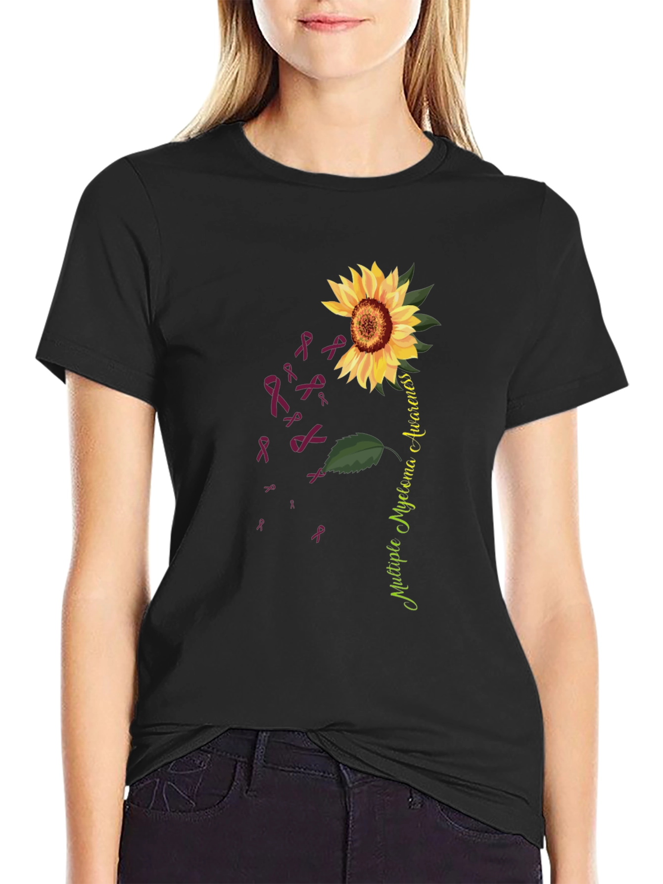 Multiple Myeloma Awareness Sunflower T-Shirt