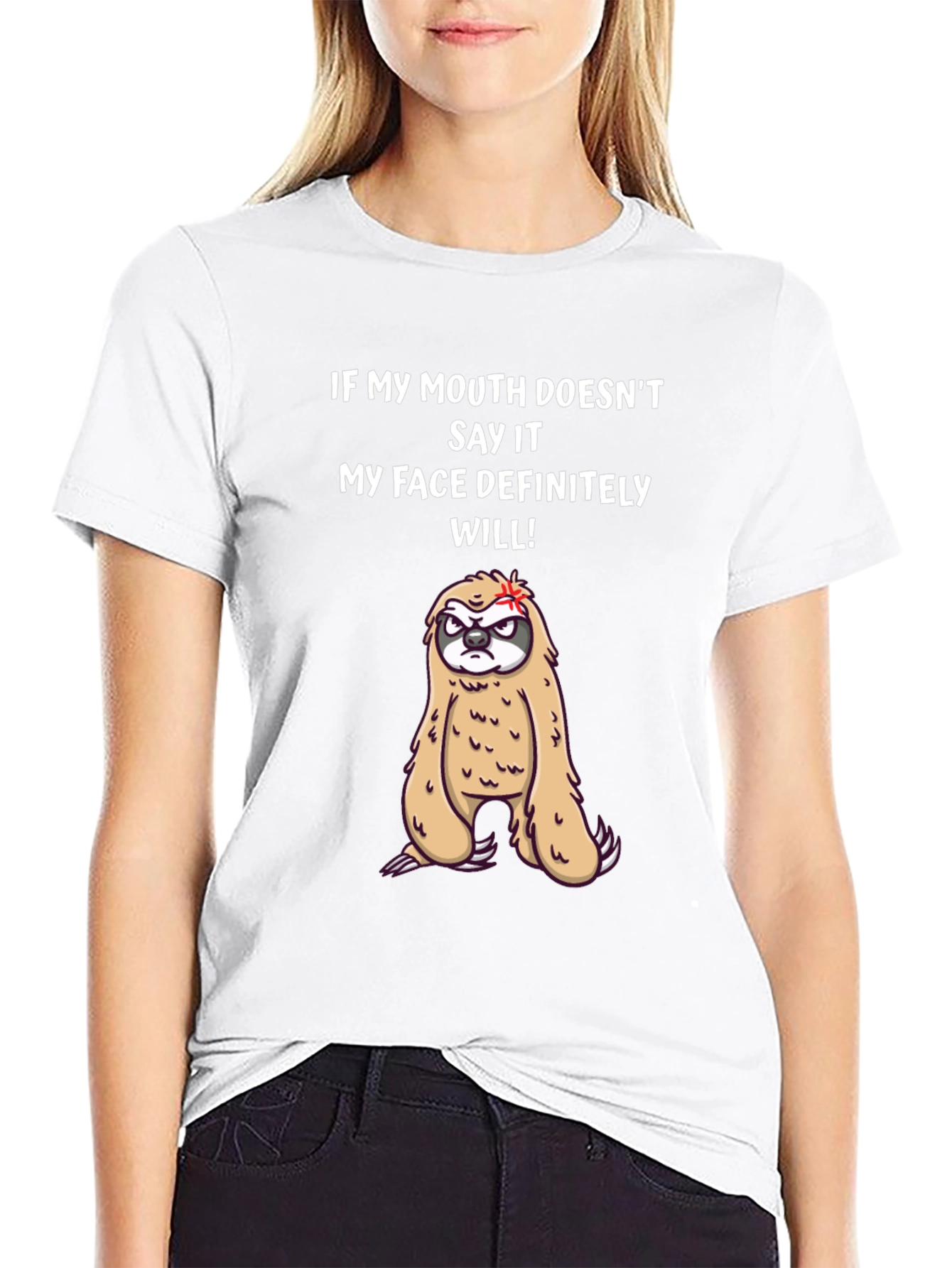 Funny Sloth Graphic Tee - My Face Definitely Will!