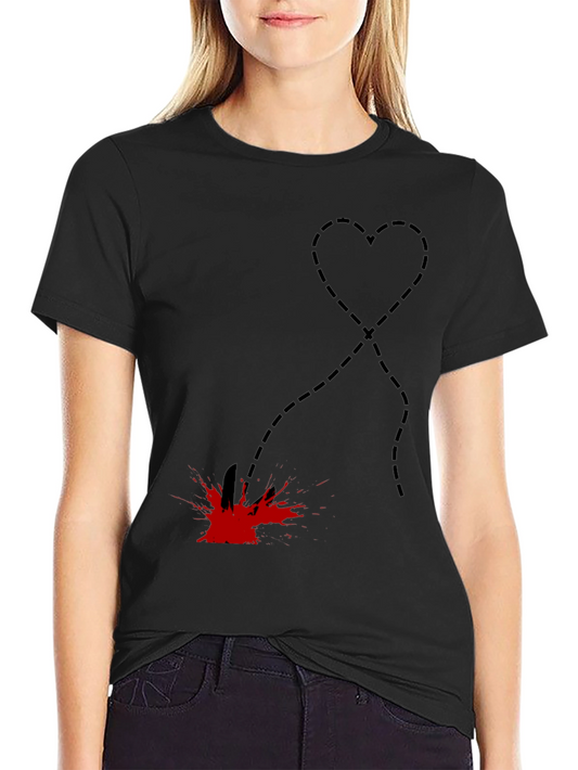 Heart Stab T-Shirt - Edgy Graphic Tee