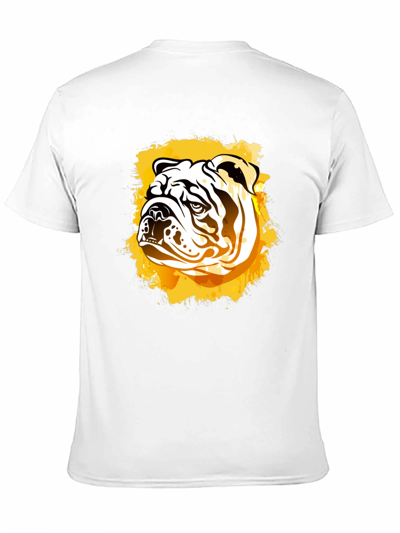 Bulldog Graphic Print Black T-Shirt
