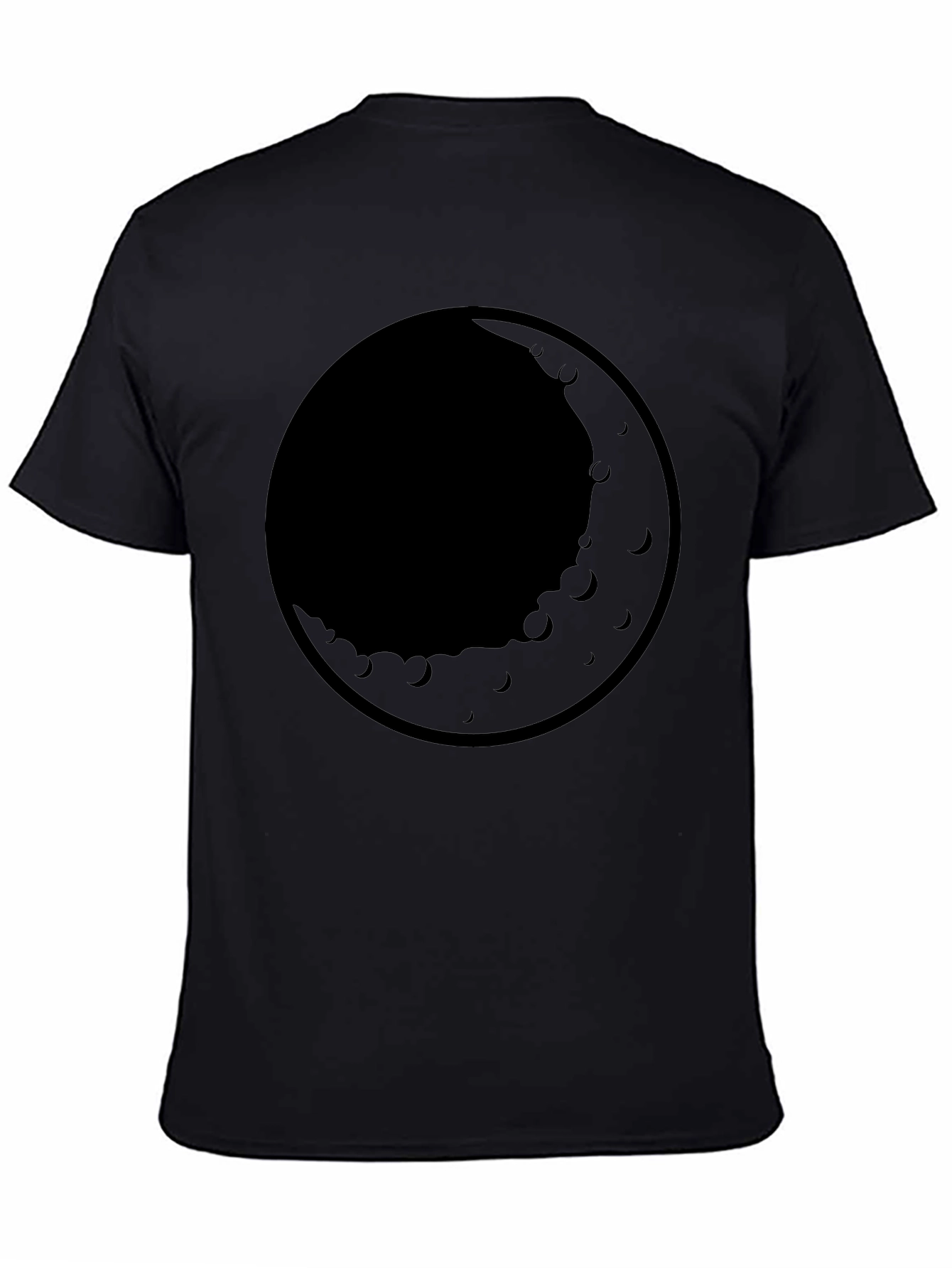 Mens Black Moon Graphic T-Shirt