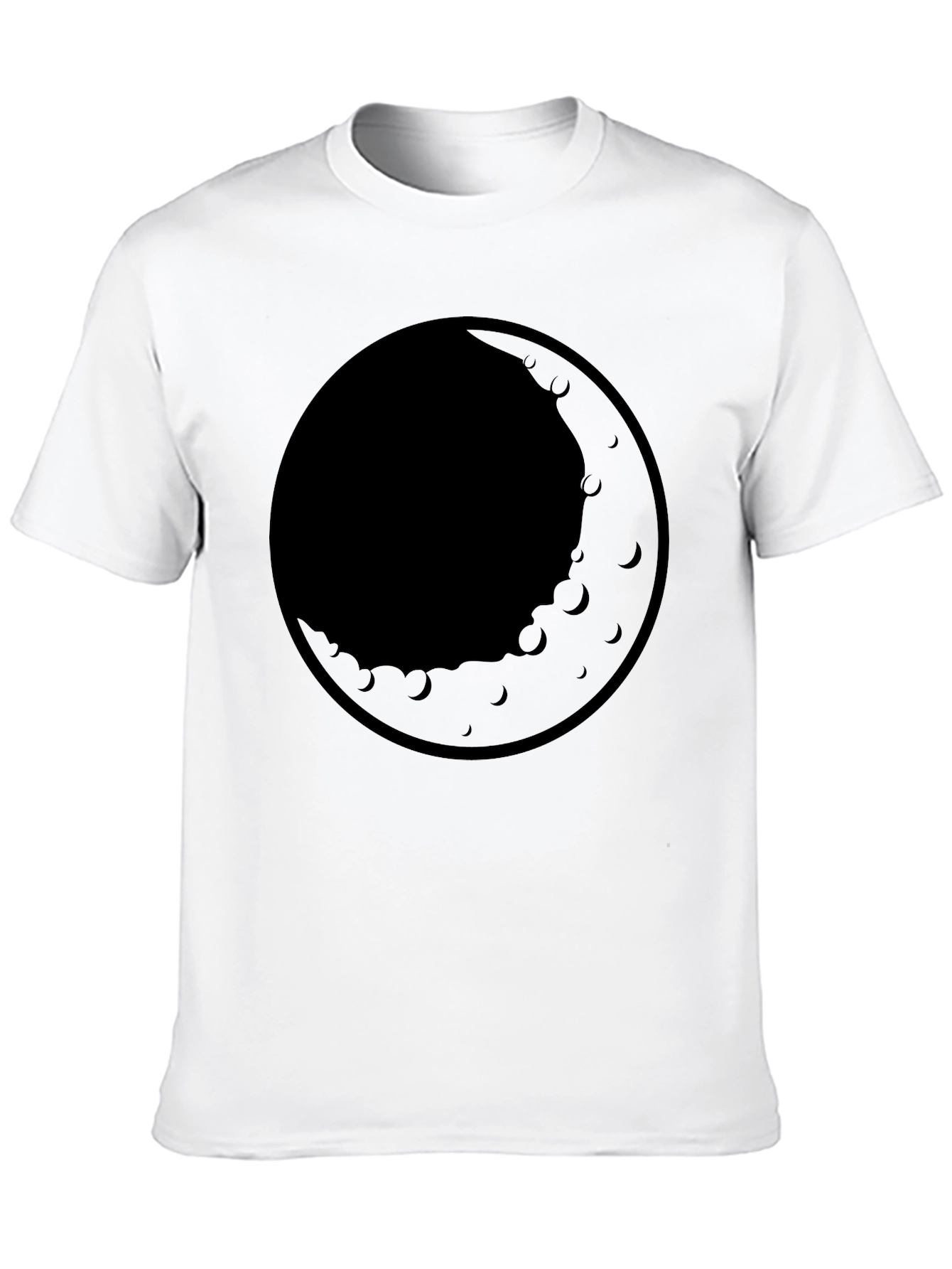 Mens Black Moon Graphic T-Shirt