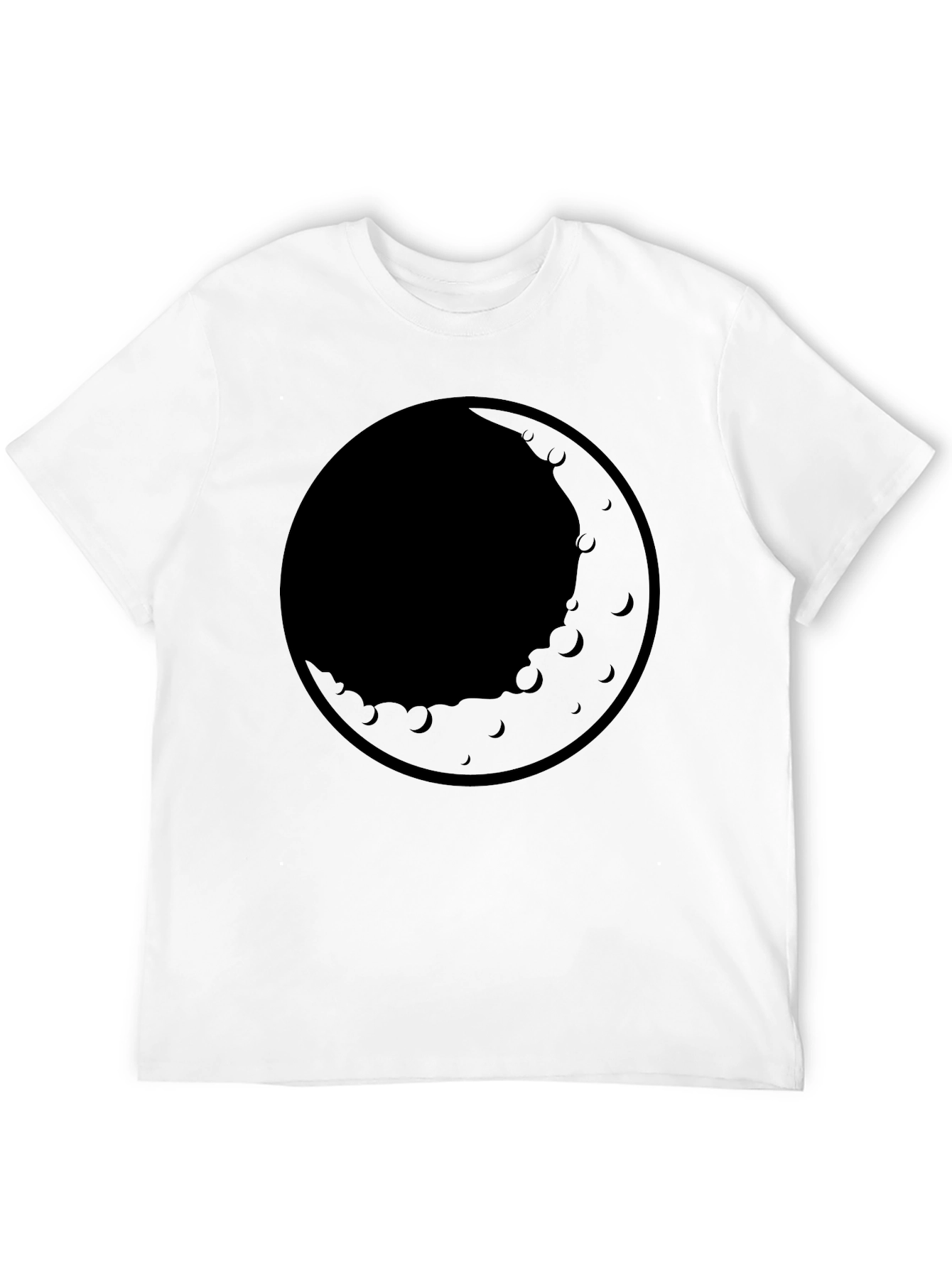 Mens Black Moon Graphic T-Shirt