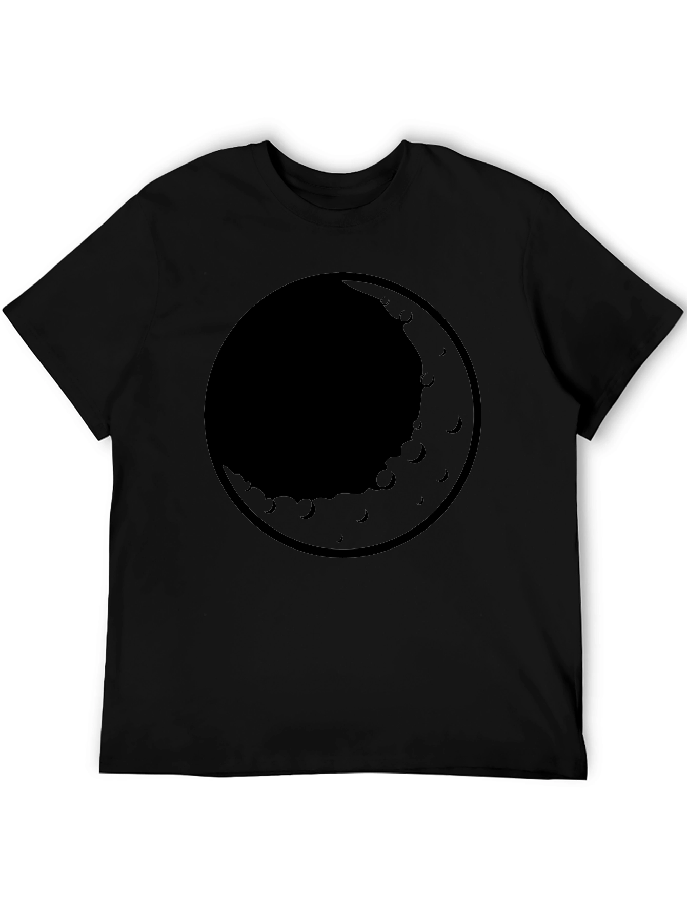 Mens Black Moon Graphic T-Shirt