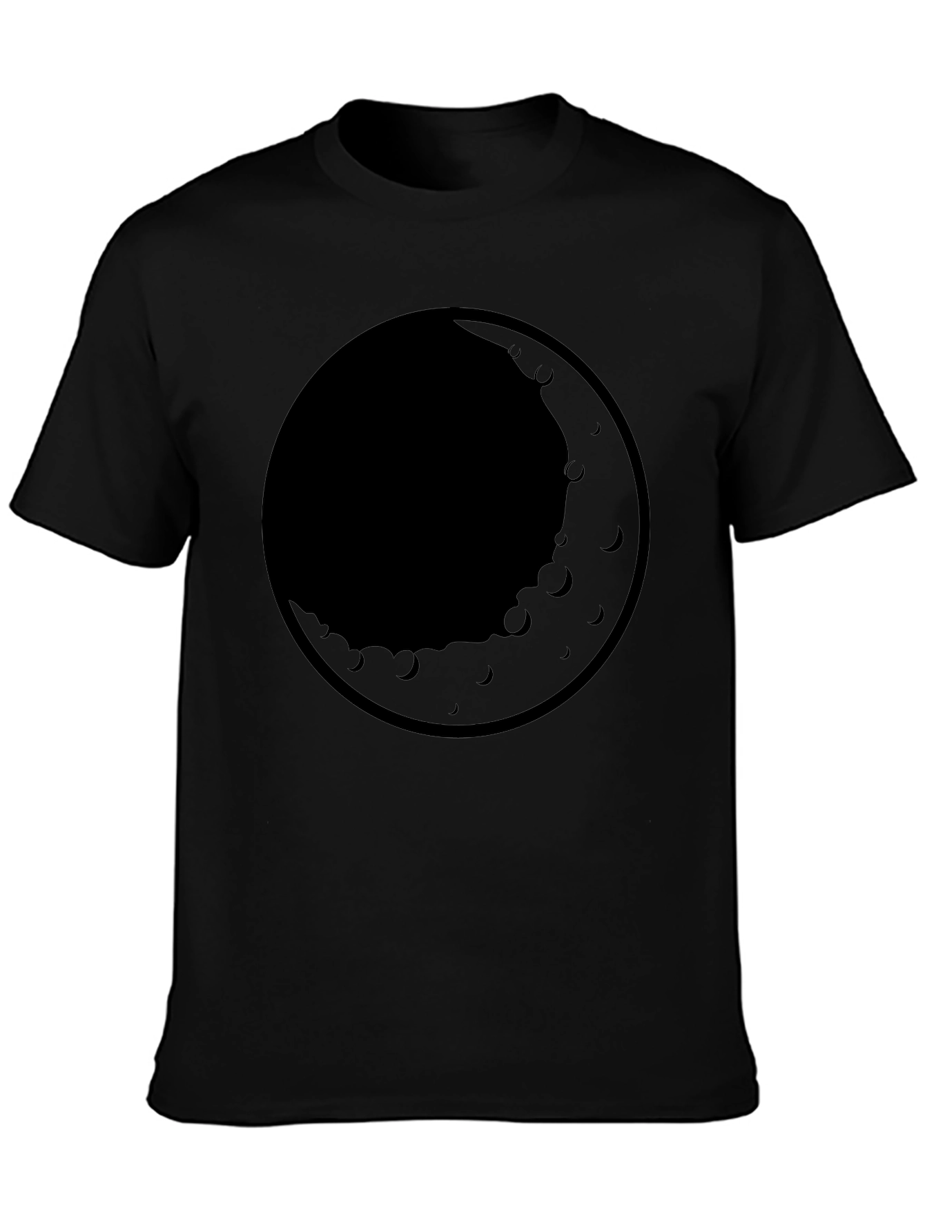 Mens Black Moon Graphic T-Shirt