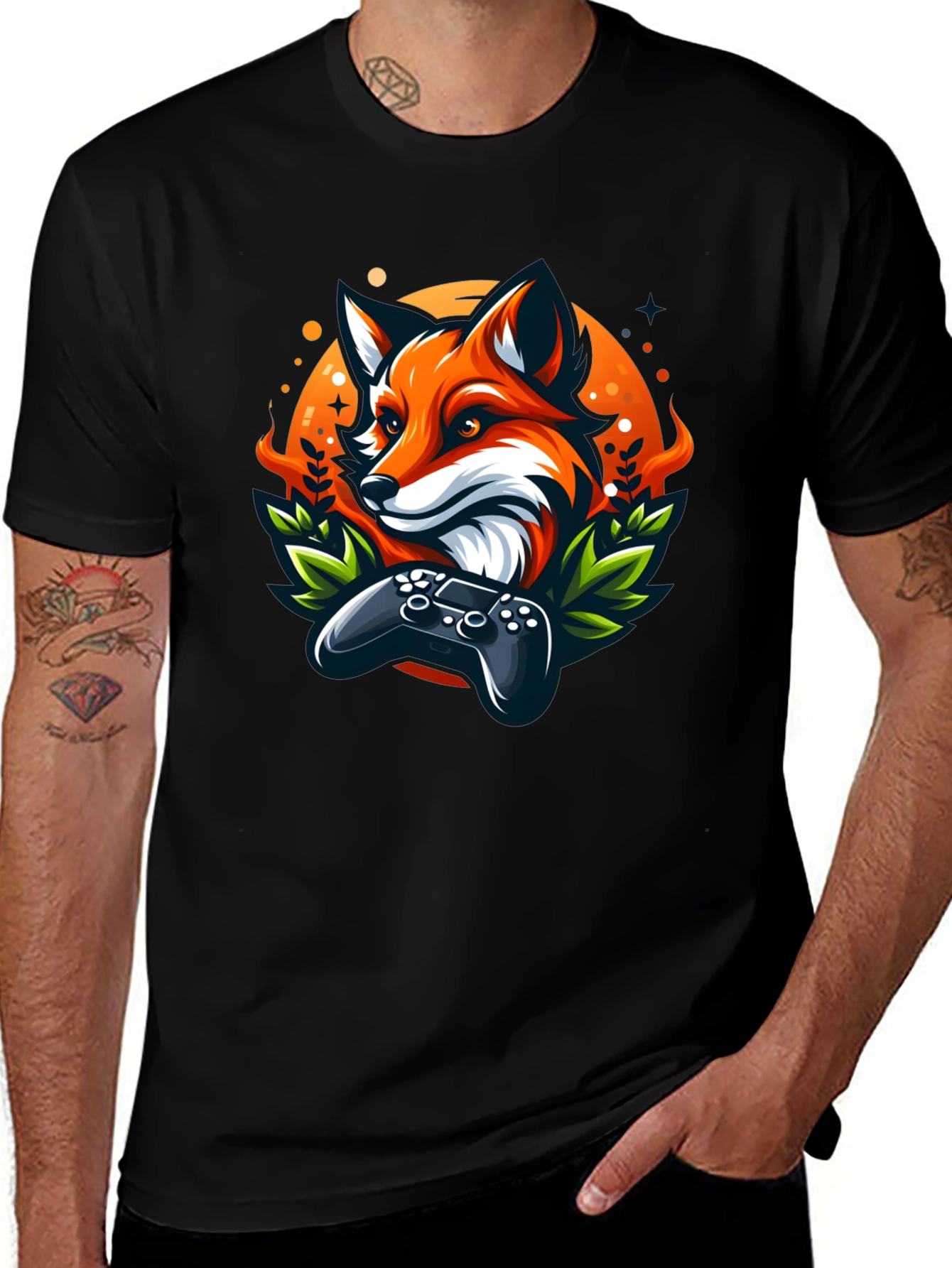Fox Gamer T-Shirt - Cool Graphic Tee