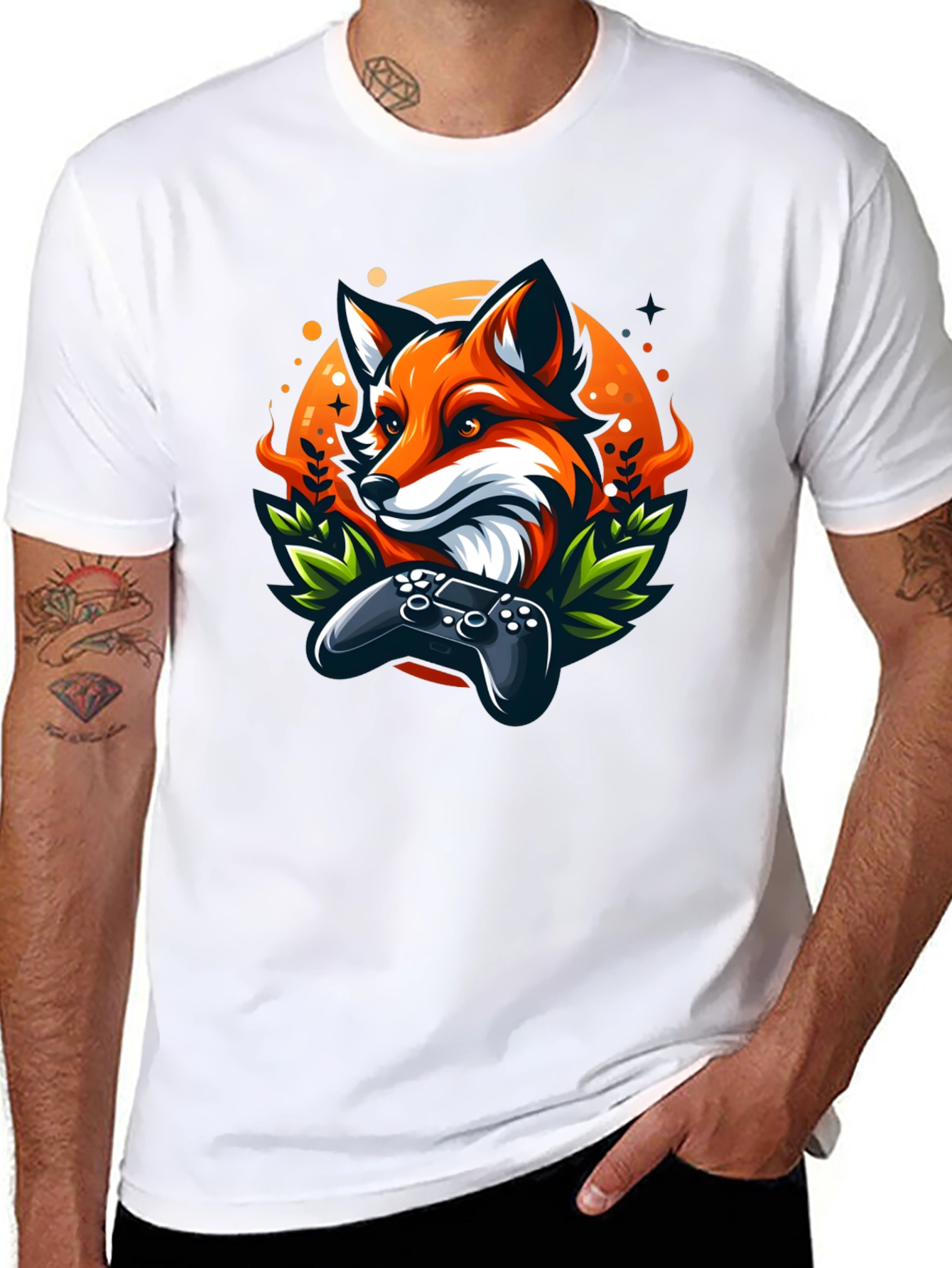 Fox Gamer T-Shirt - Cool Graphic Tee