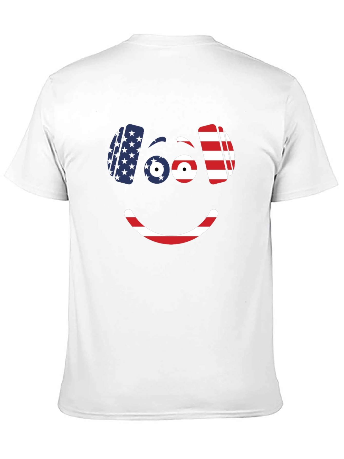 Smiley Face USA Flag T-Shirt Patriotic Fun