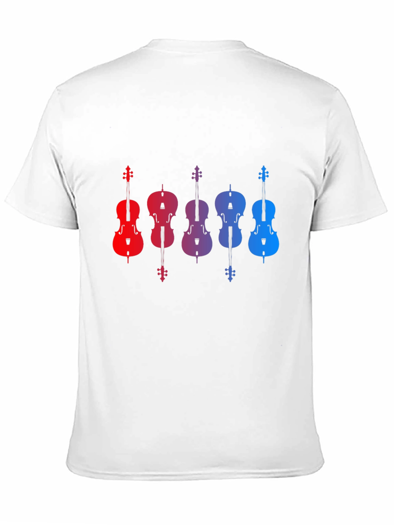 Gradient Cello Music T-Shirt - Black