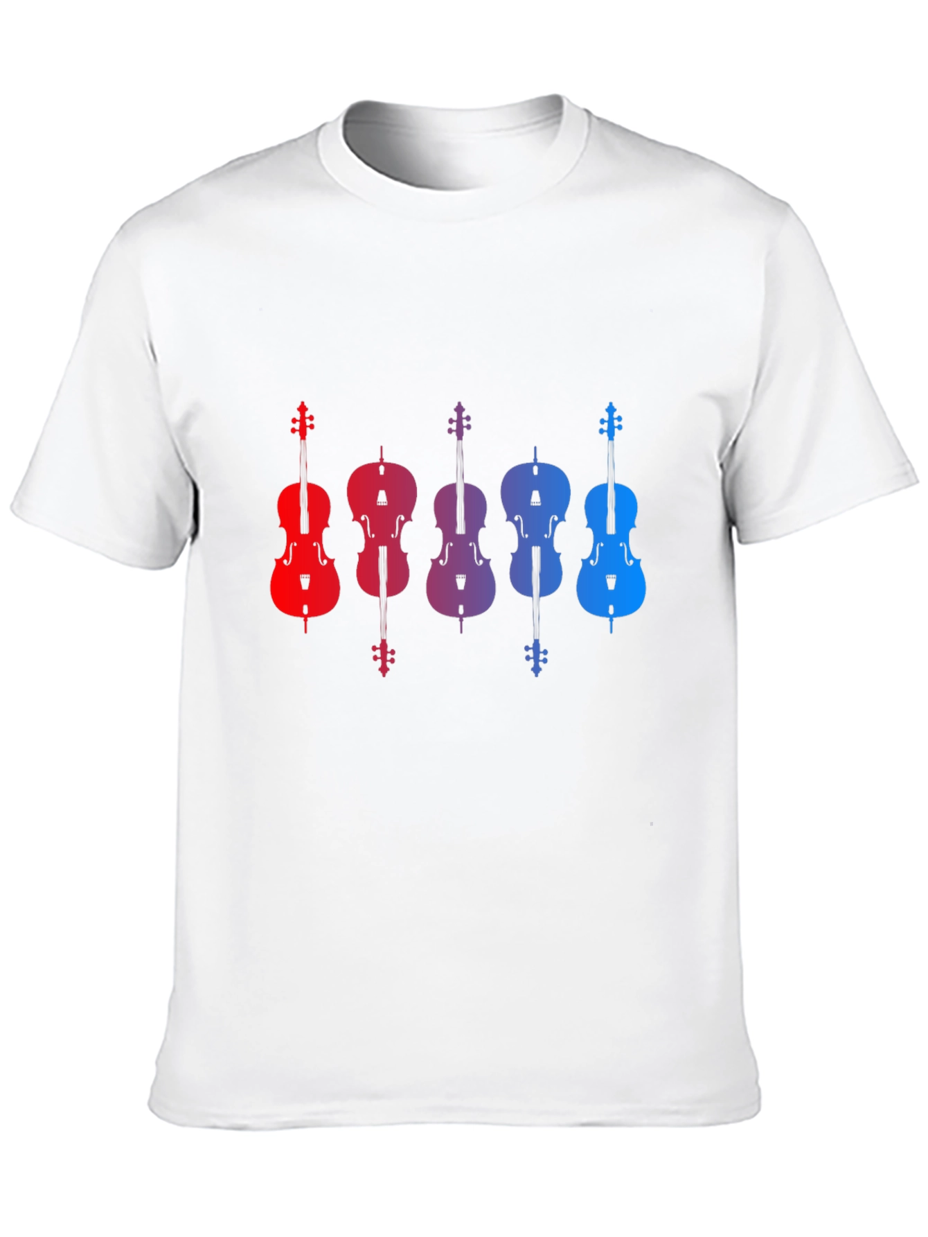 Gradient Cello Music T-Shirt - Black