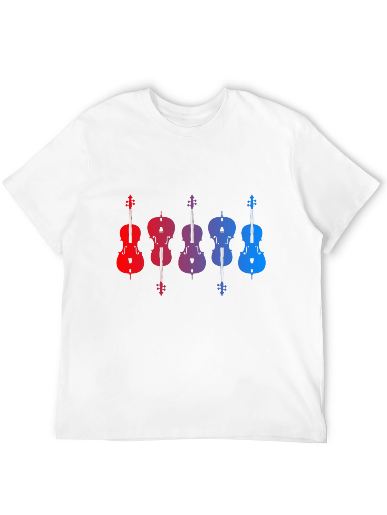 Gradient Cello Music T-Shirt - Black